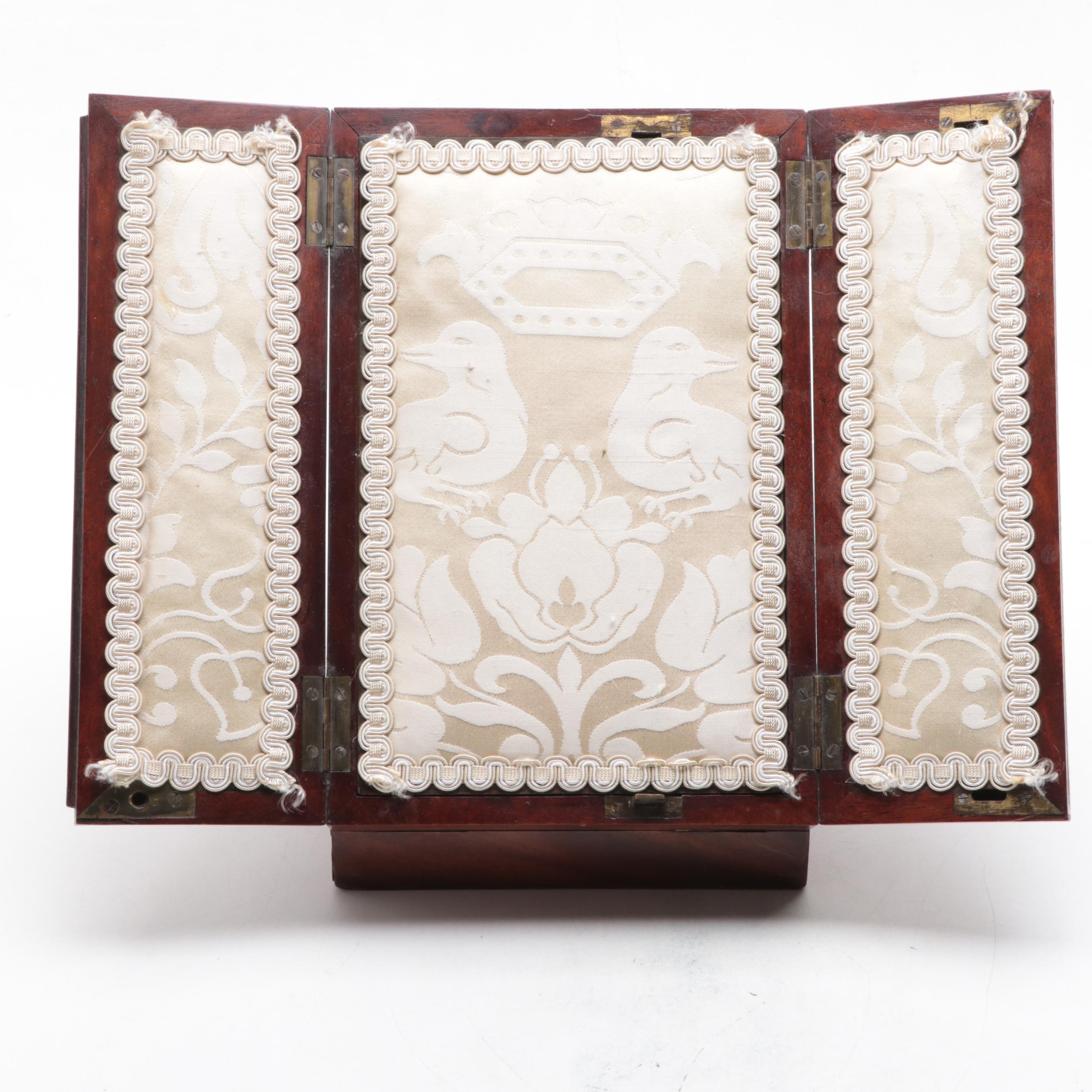 English Mahogany Tri-Fold Stand, Mid-19th Century