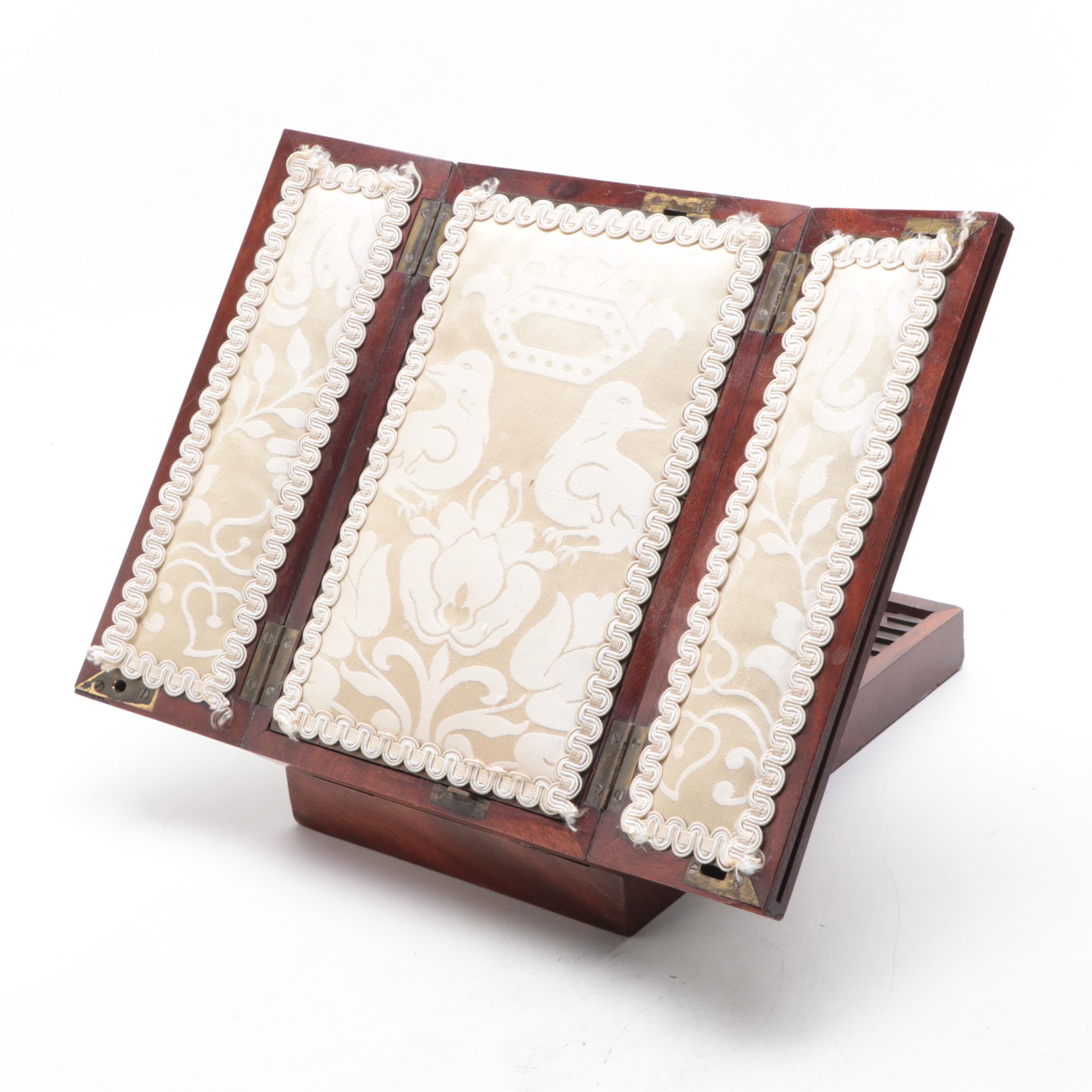 English Mahogany Tri-Fold Stand, Mid-19th Century