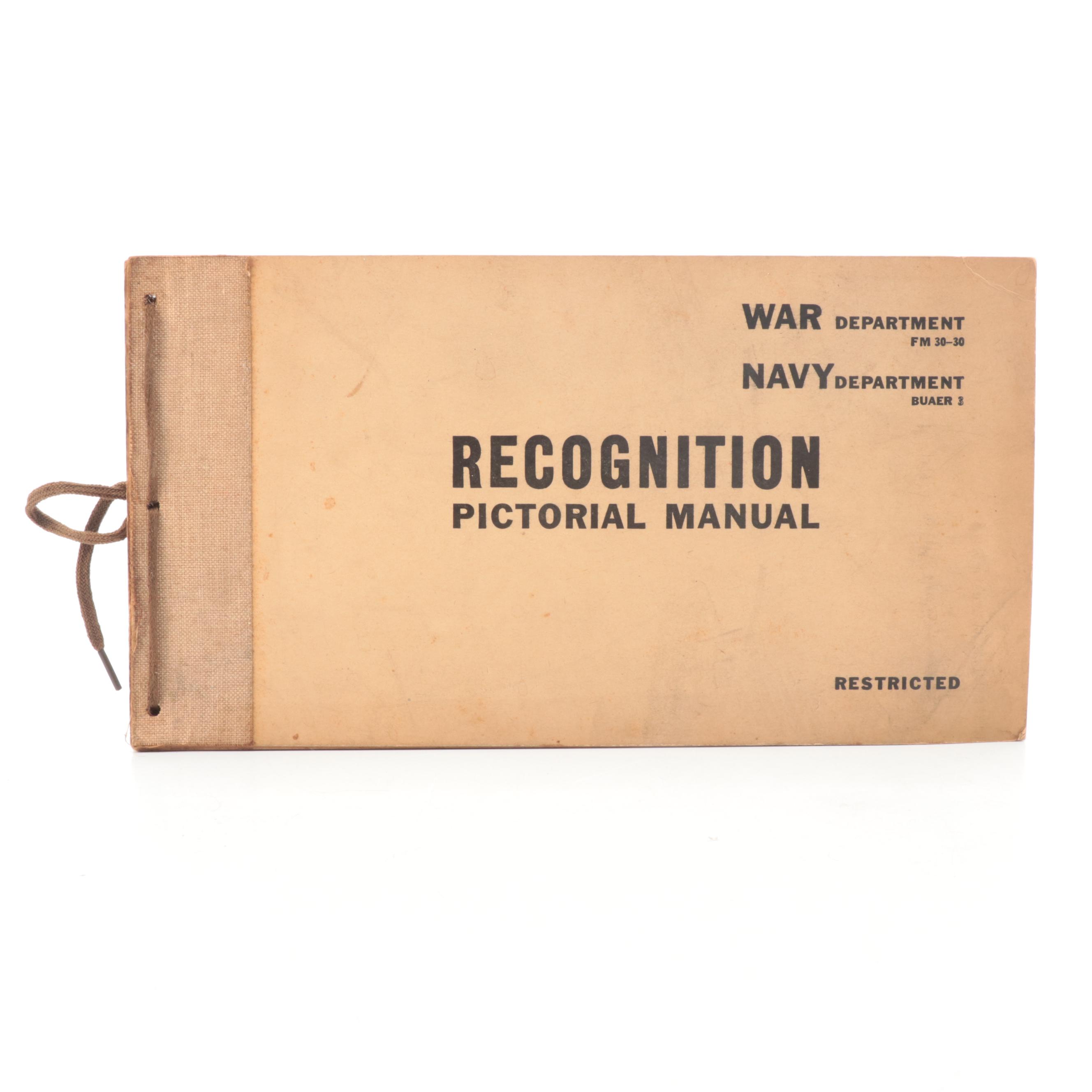 "Recognition Pictorial Manual" Navy Department Bureau of Aeronautics, June 1943