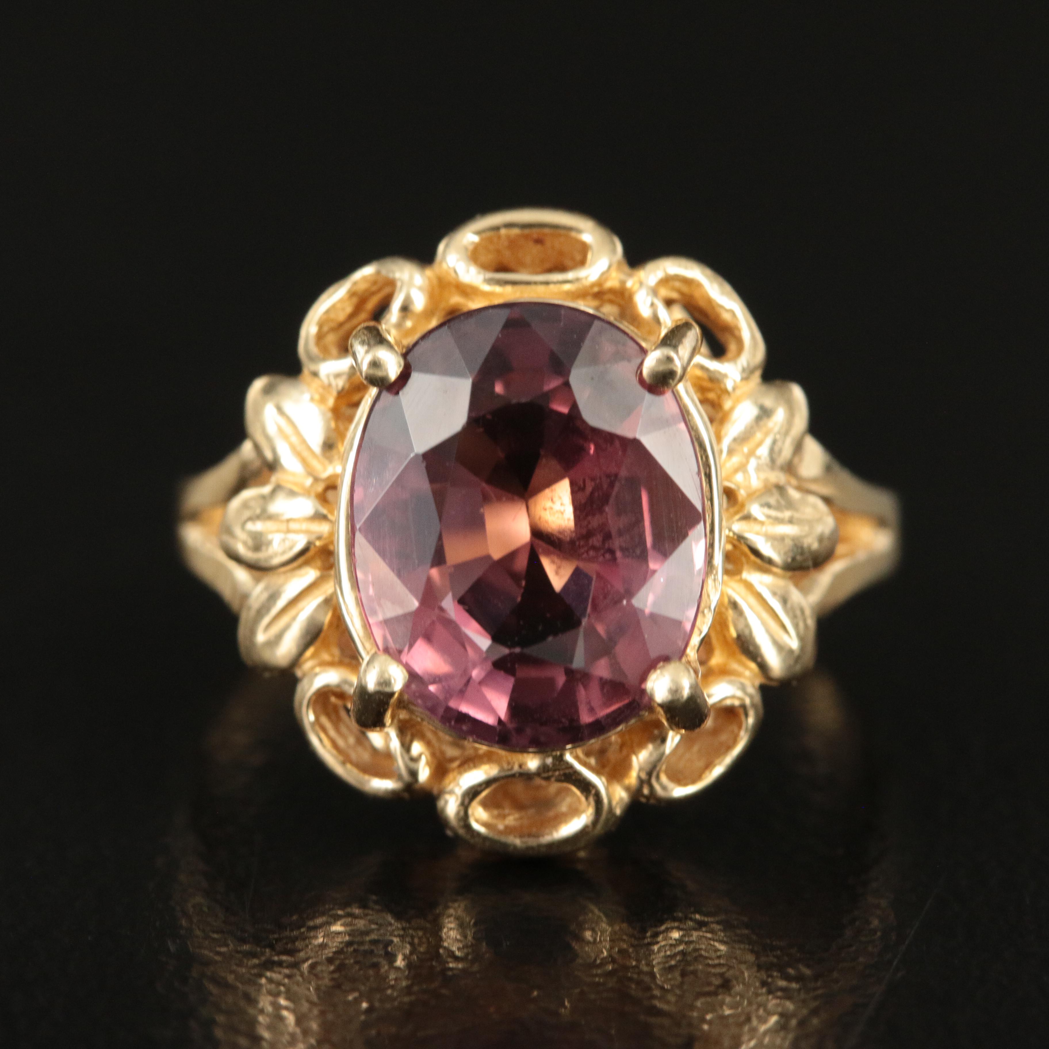 14K Pink Tourmaline Ring