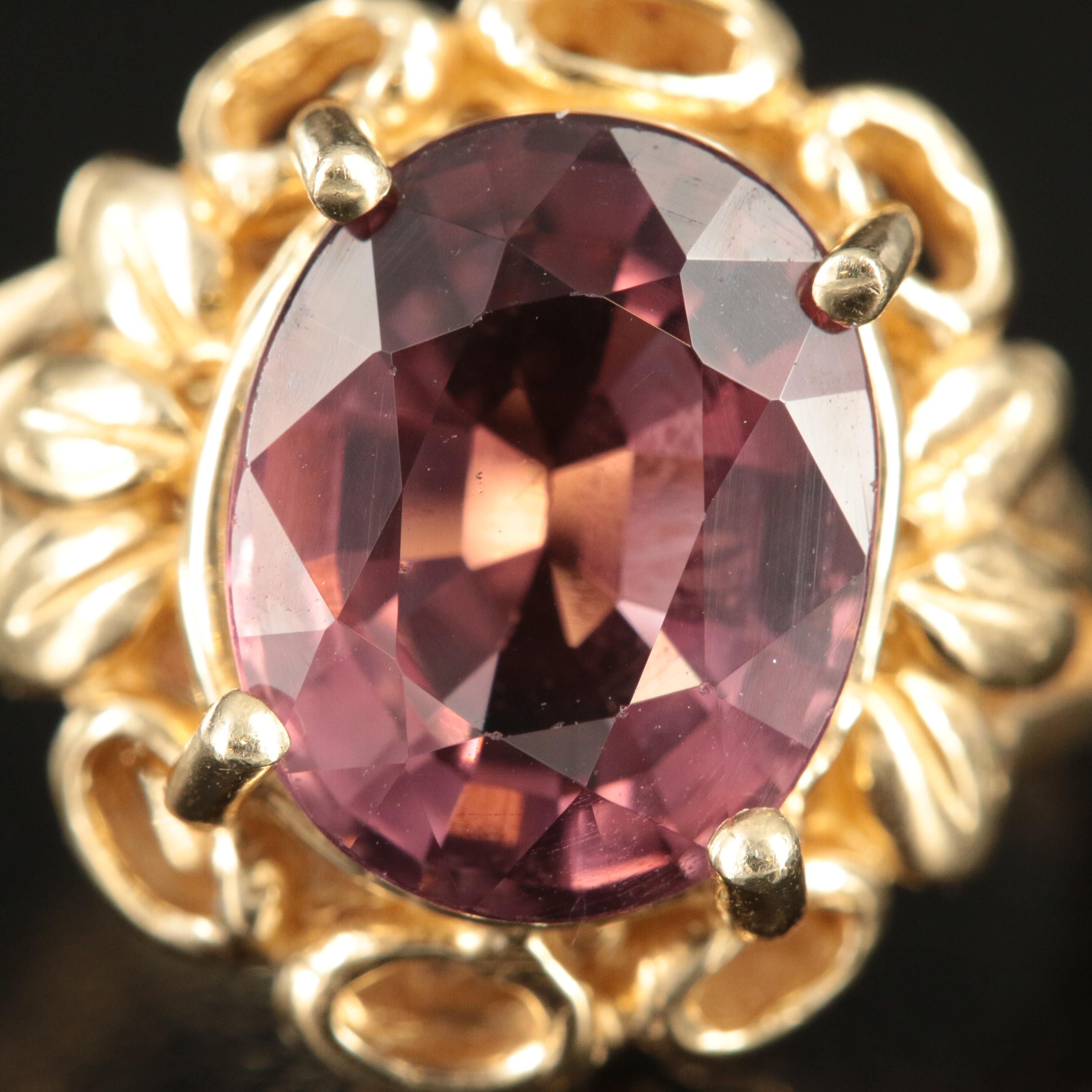 14K Pink Tourmaline Ring