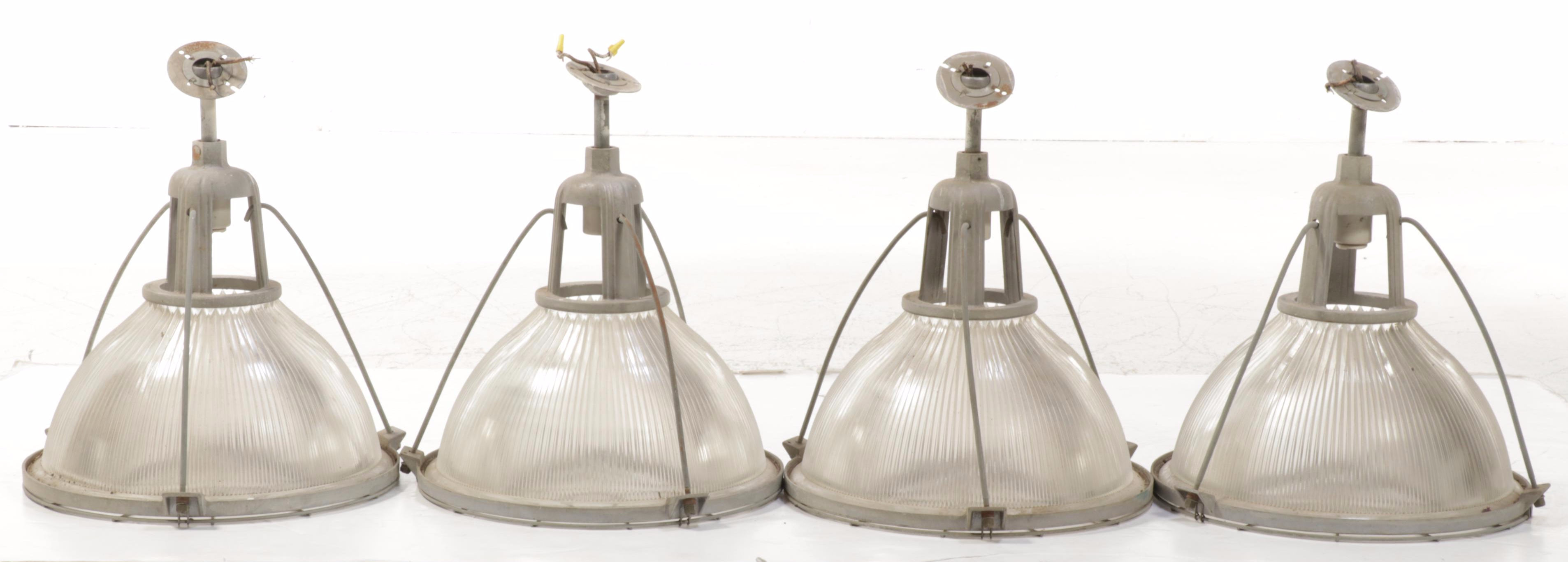 Holophane Industrial Pendant Lights, Mid-20th Century