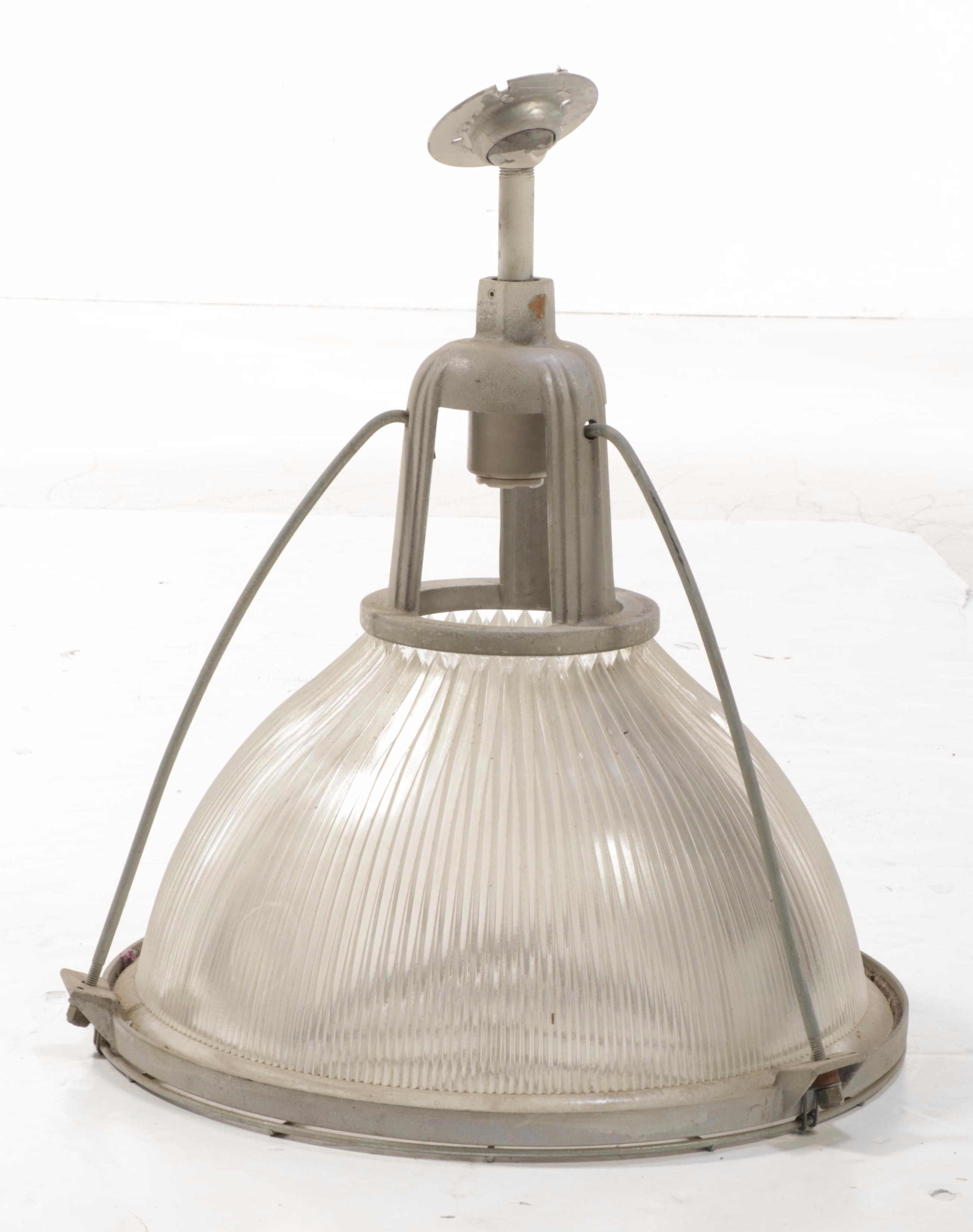 Holophane Industrial Pendant Lights, Mid-20th Century