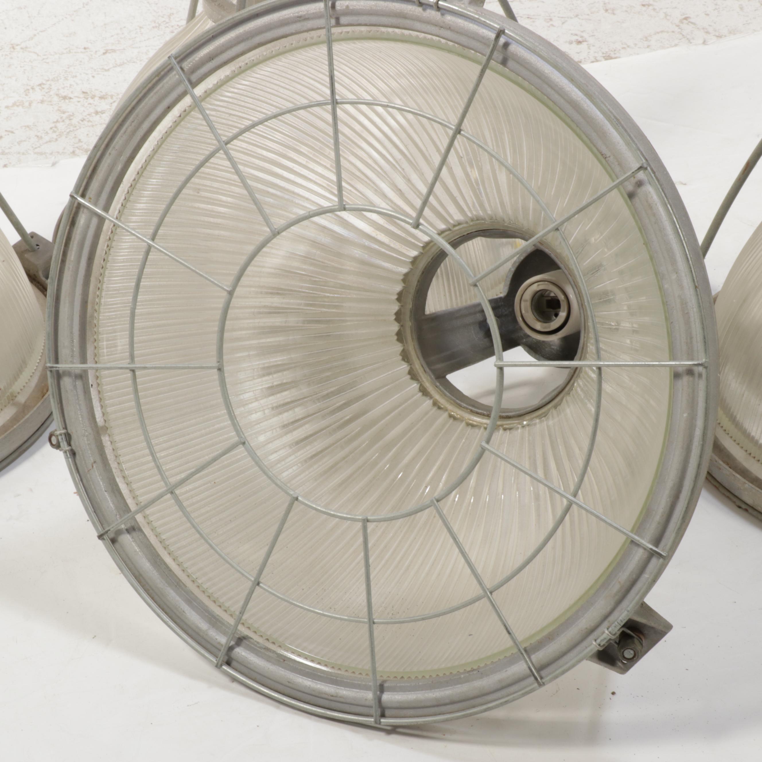 Holophane Industrial Pendant Lights, Mid-20th Century