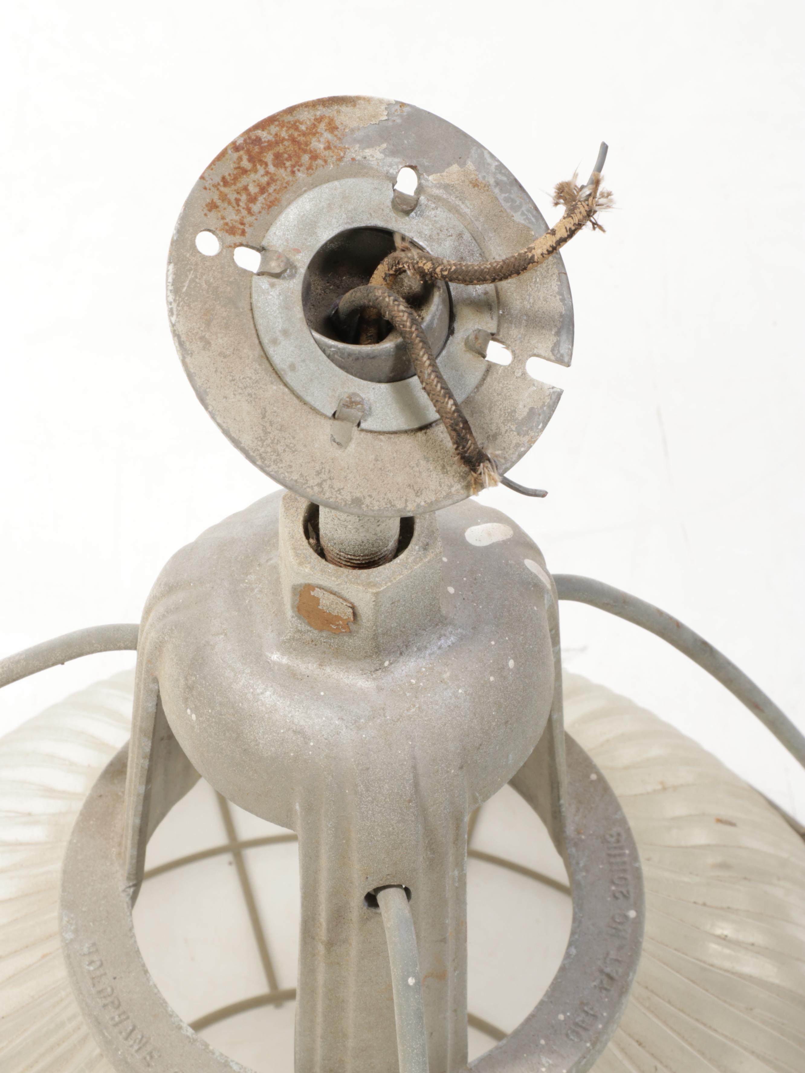 Holophane Industrial Pendant Lights, Mid-20th Century