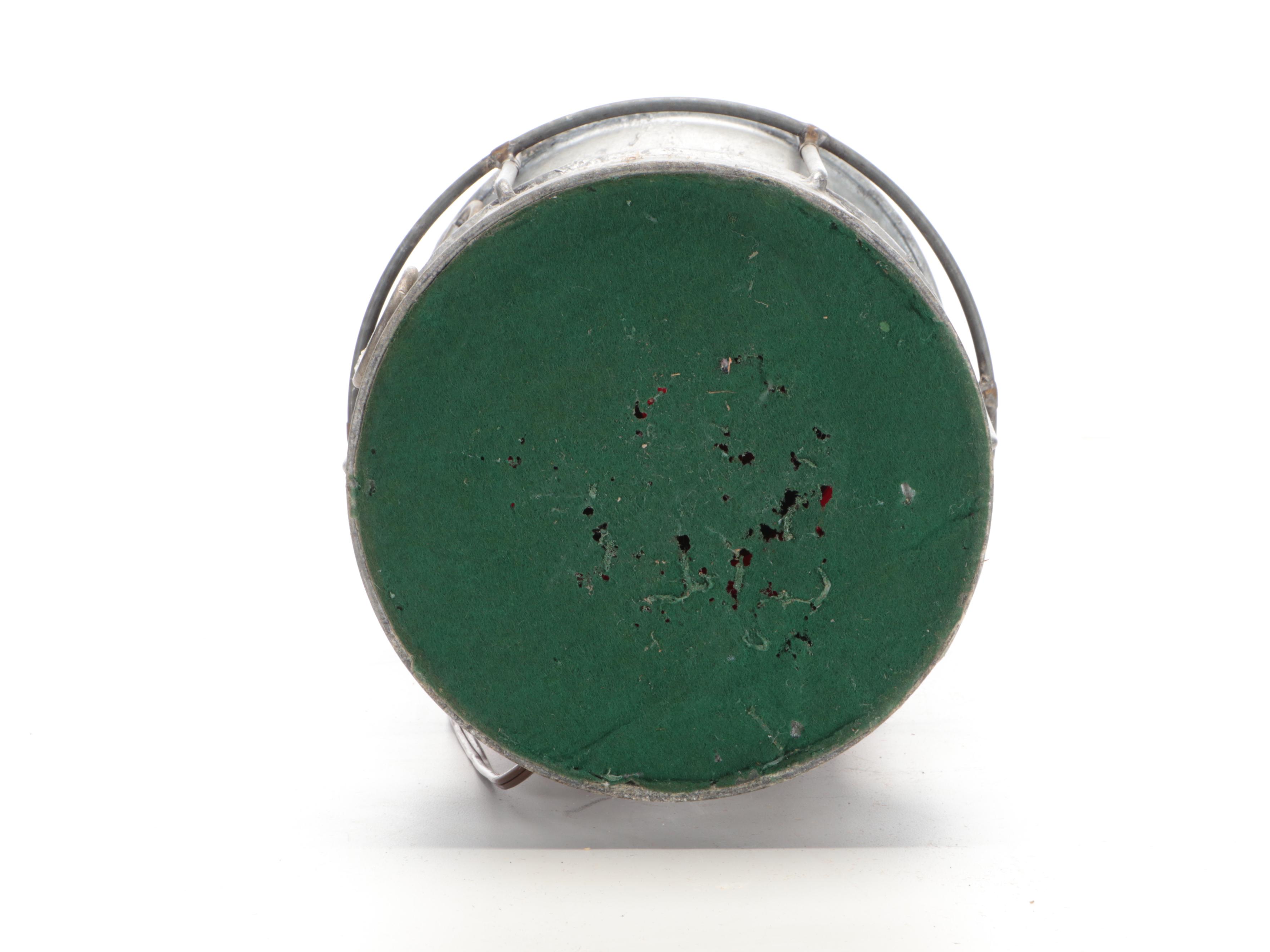 Perko Red Glass and Metal Converted Lantern Table Lamp, 20th Century