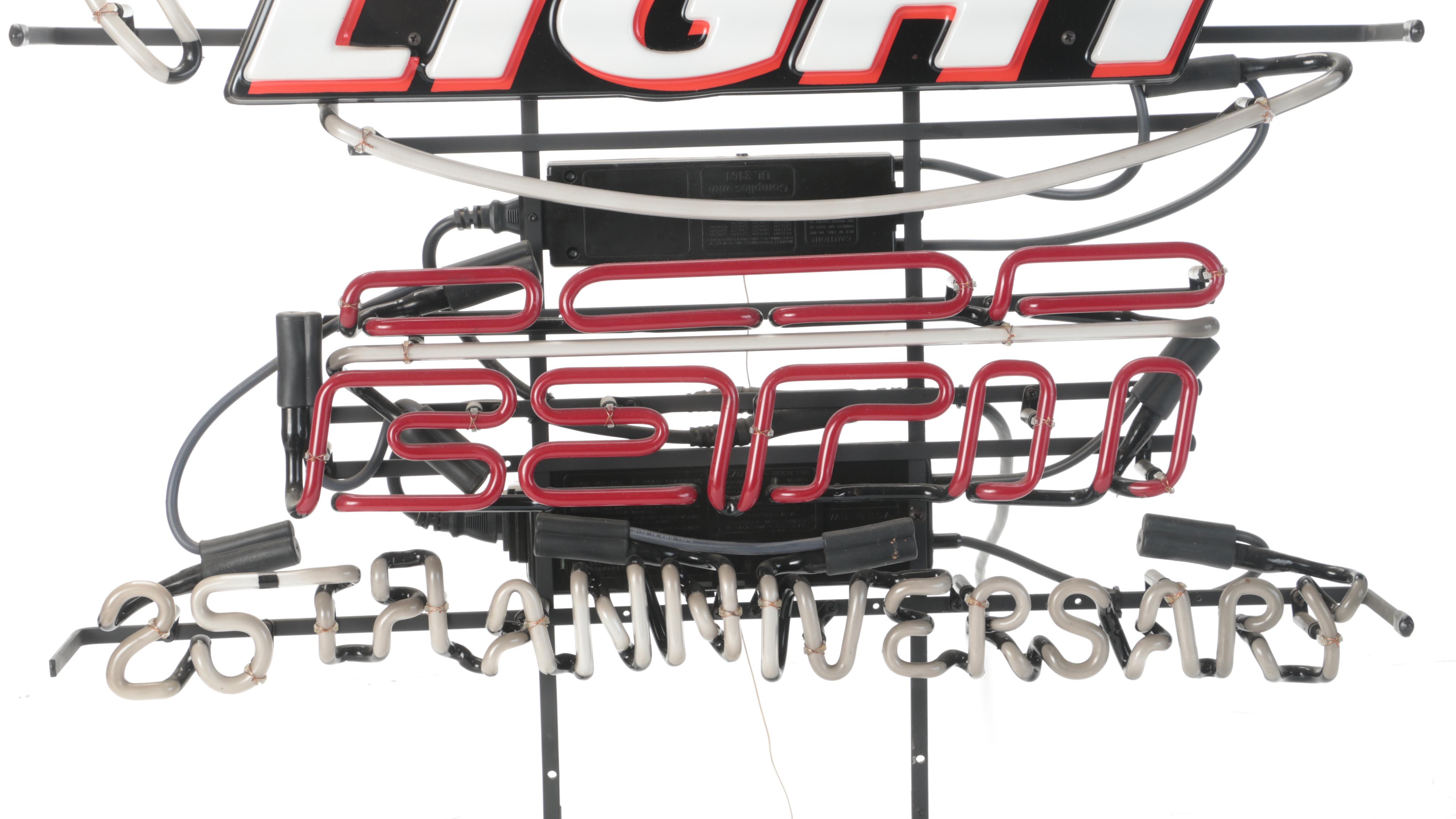 Bud Light ESPN 25th Anniversary Neon Advertising Sign, 2003