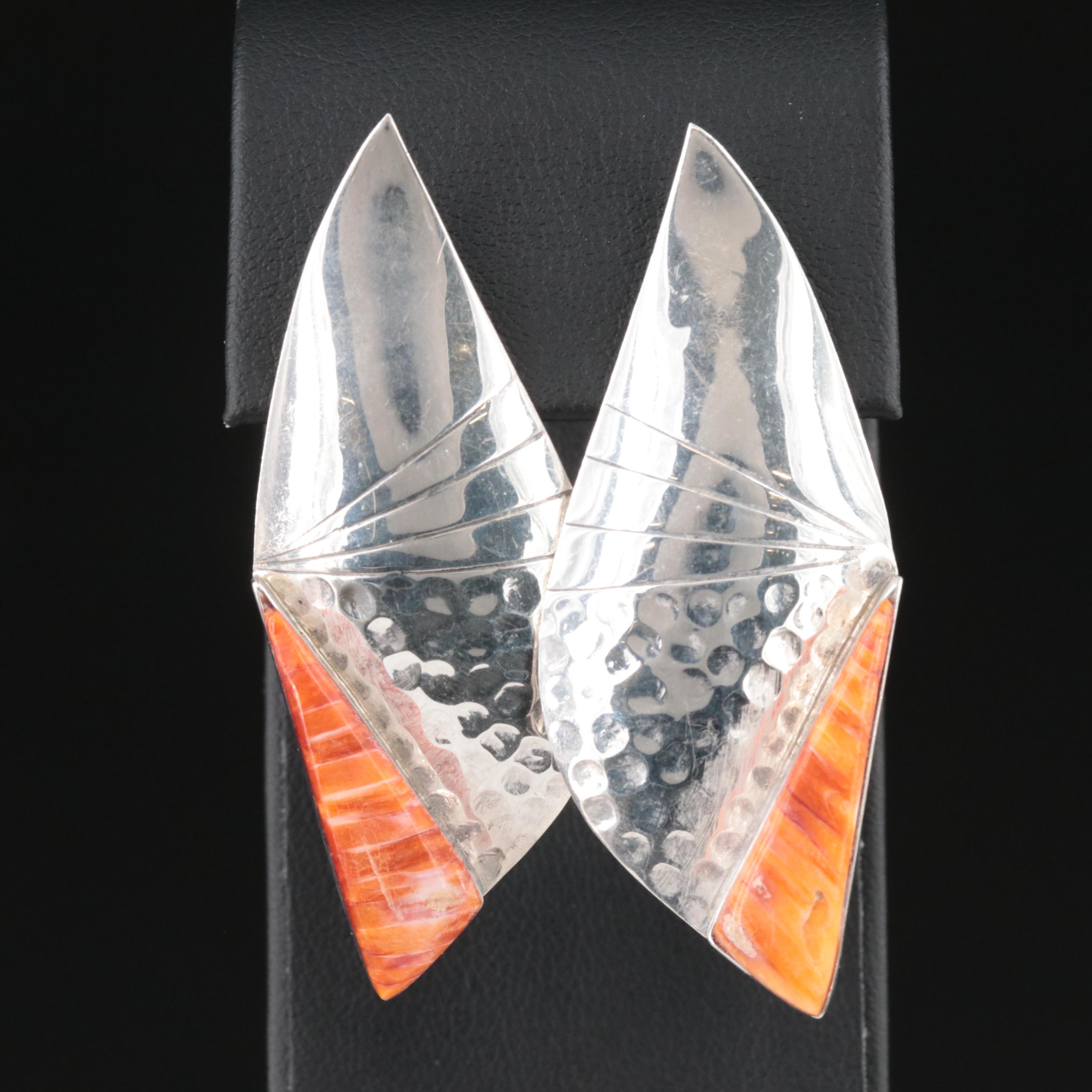 Southwestern Sterling Spiny Oyster Earrings