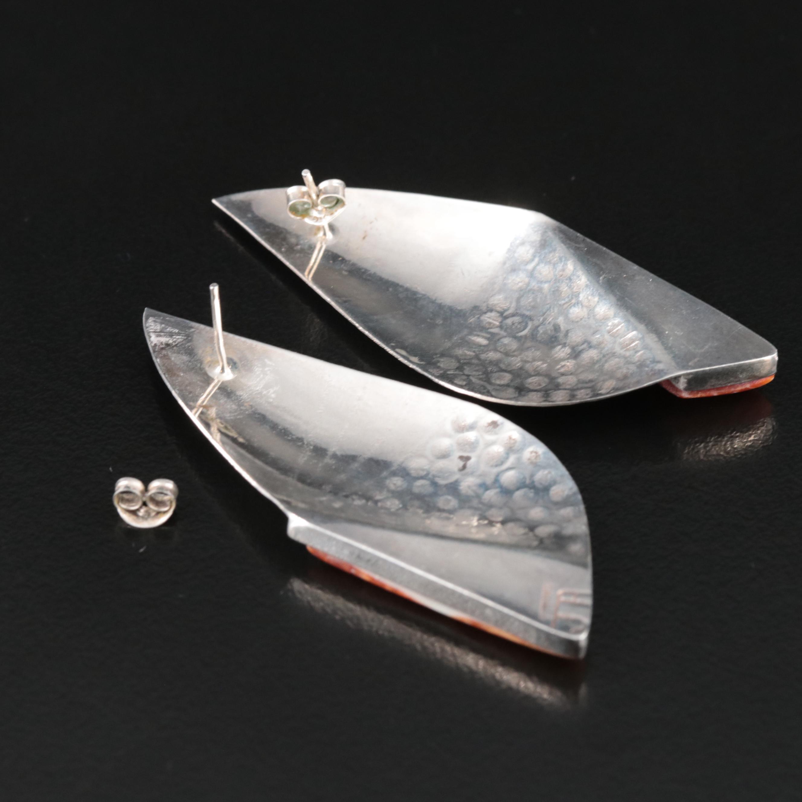 Southwestern Sterling Spiny Oyster Earrings