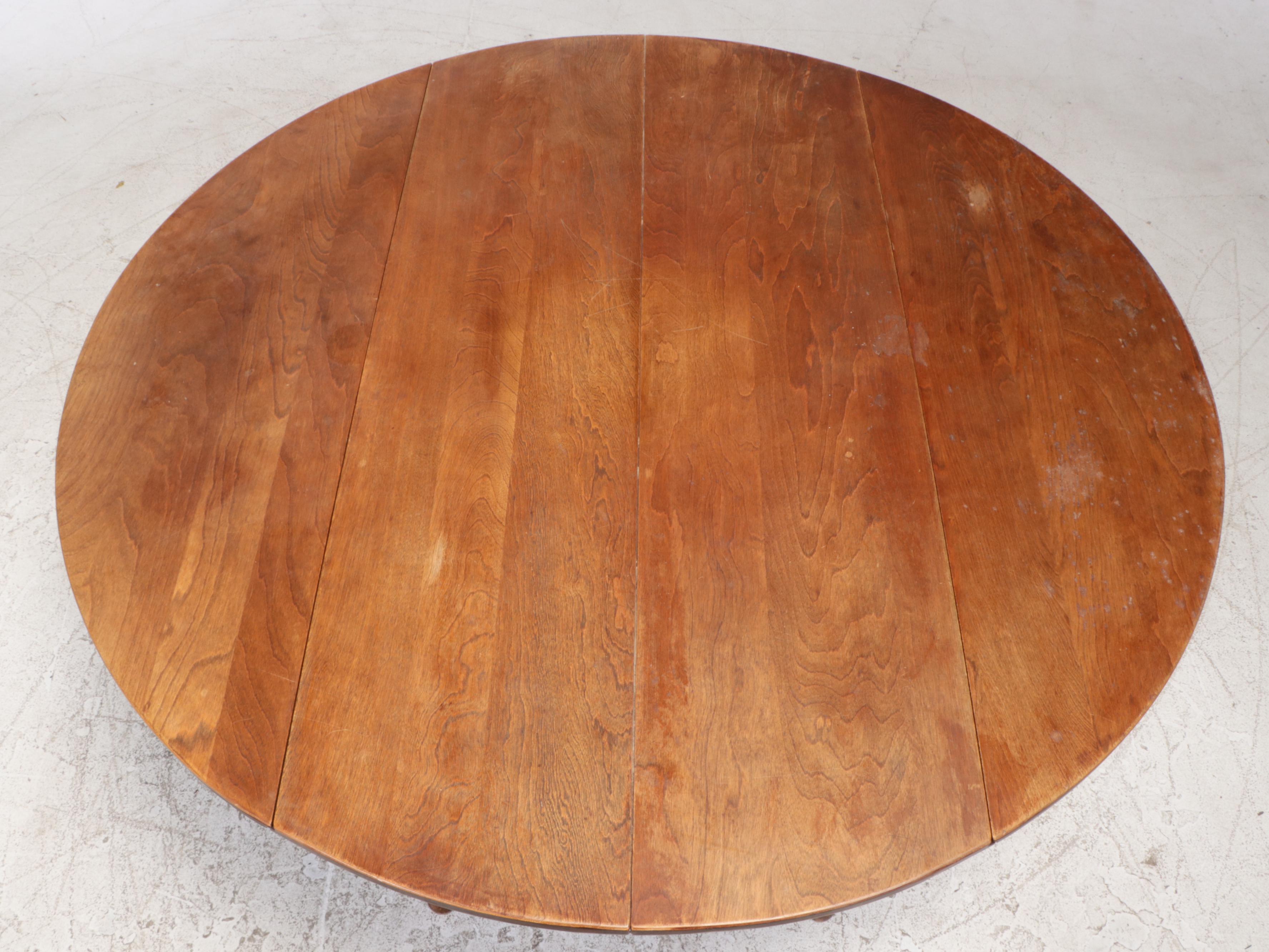 Early American Style Maple and Hardwoods Drop Leaf Table