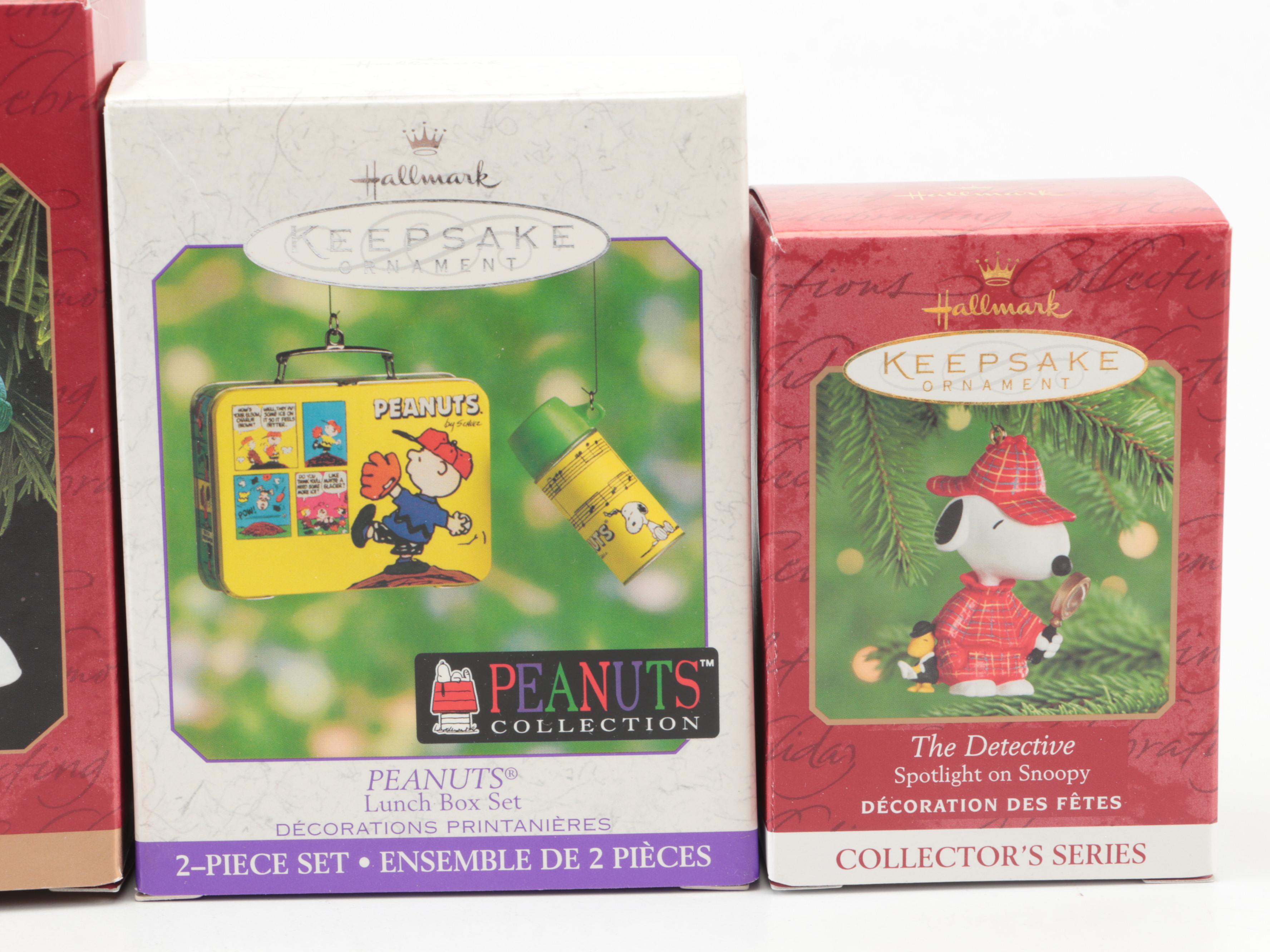 Peanuts and Snoopy Themed Christmas Ornaments Including Hallmark