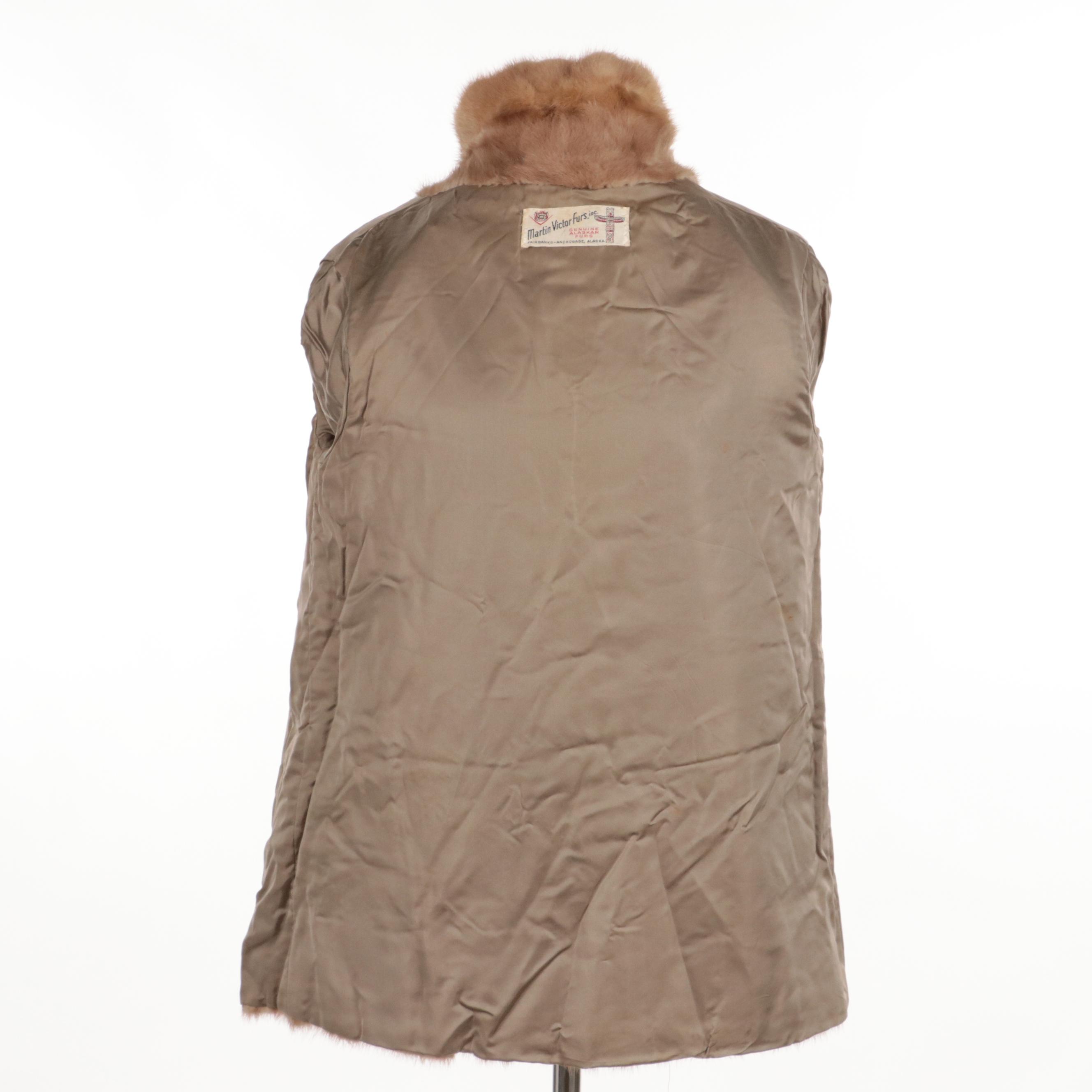 Mink Fur Notched Collar Jacket from Martin Victor Furs