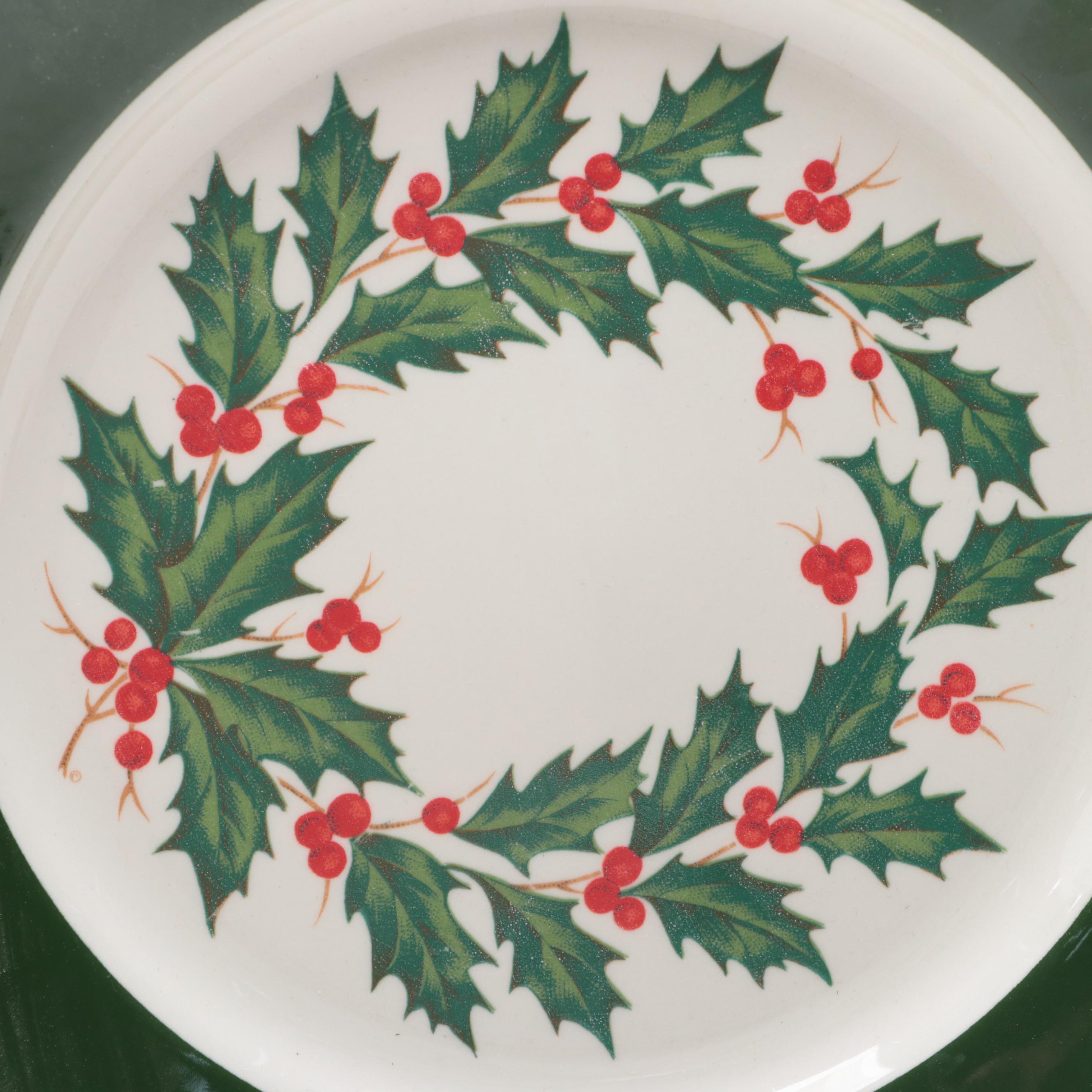 Wisteria Hand-Painted Ceramic Plates with Other Seasonal Dinnerware