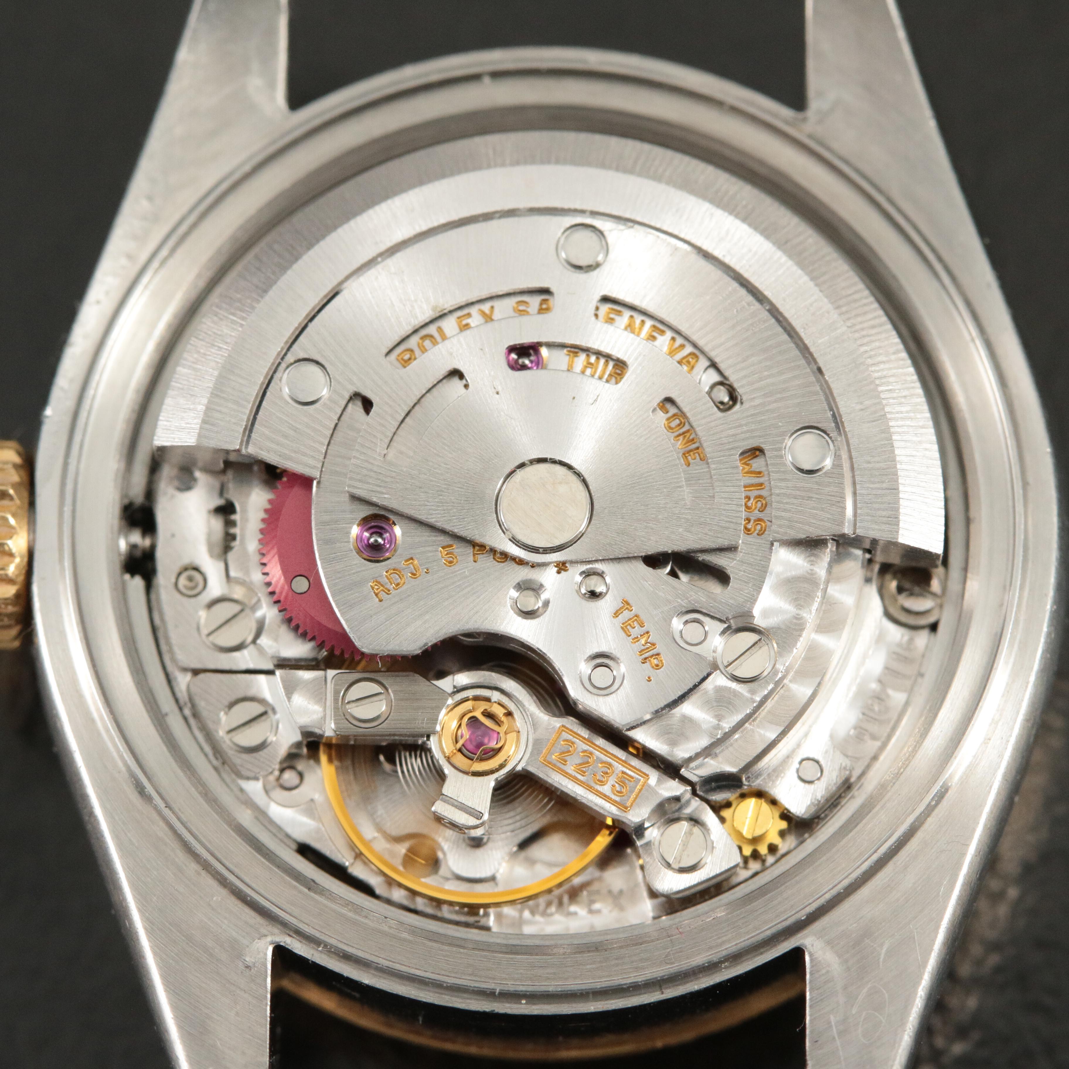 1999 Rolex Factory Diamonds Blue Dial Datejust Watch