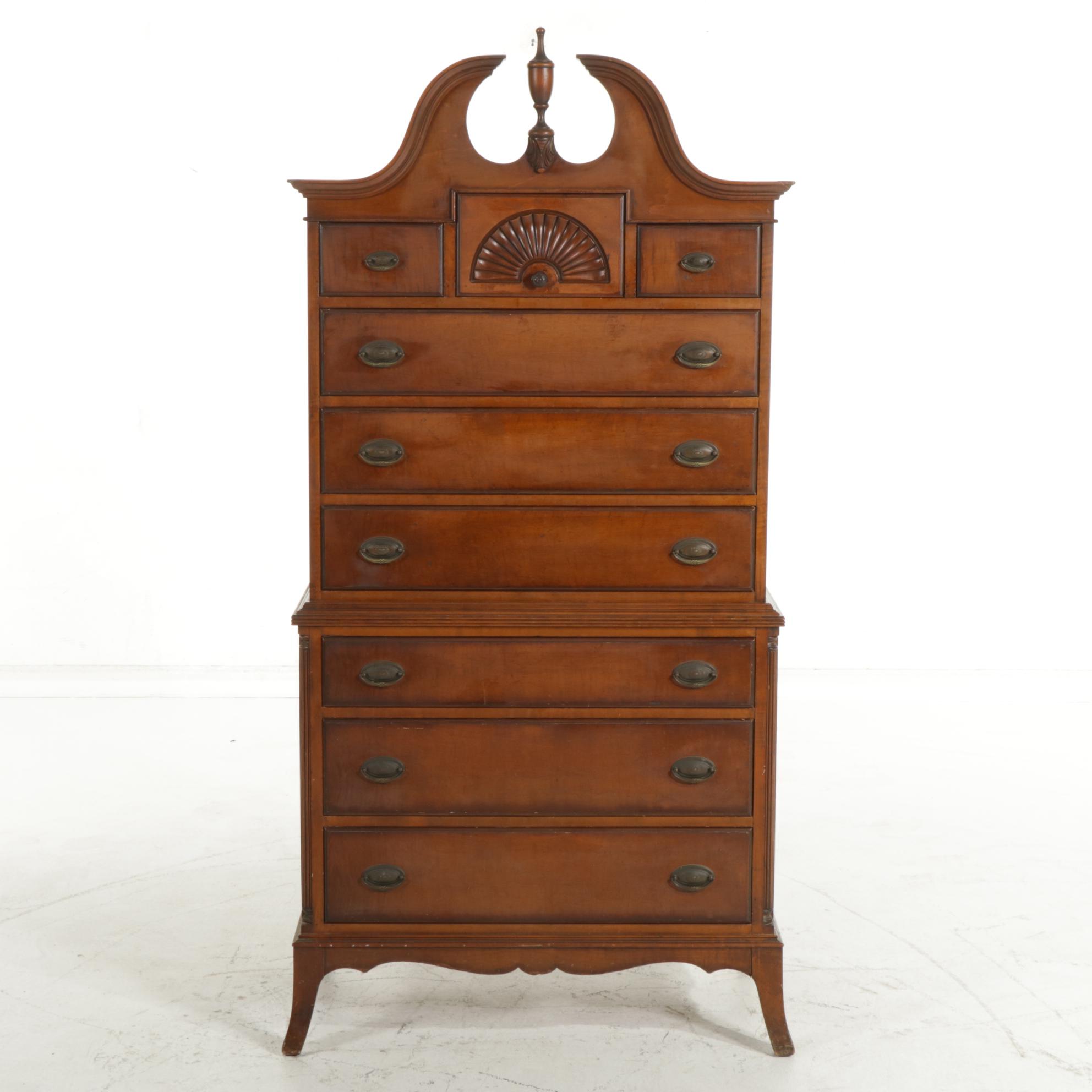 Holland Furniture Federal Style Maple Chest of Drawers, Mid 20th Century