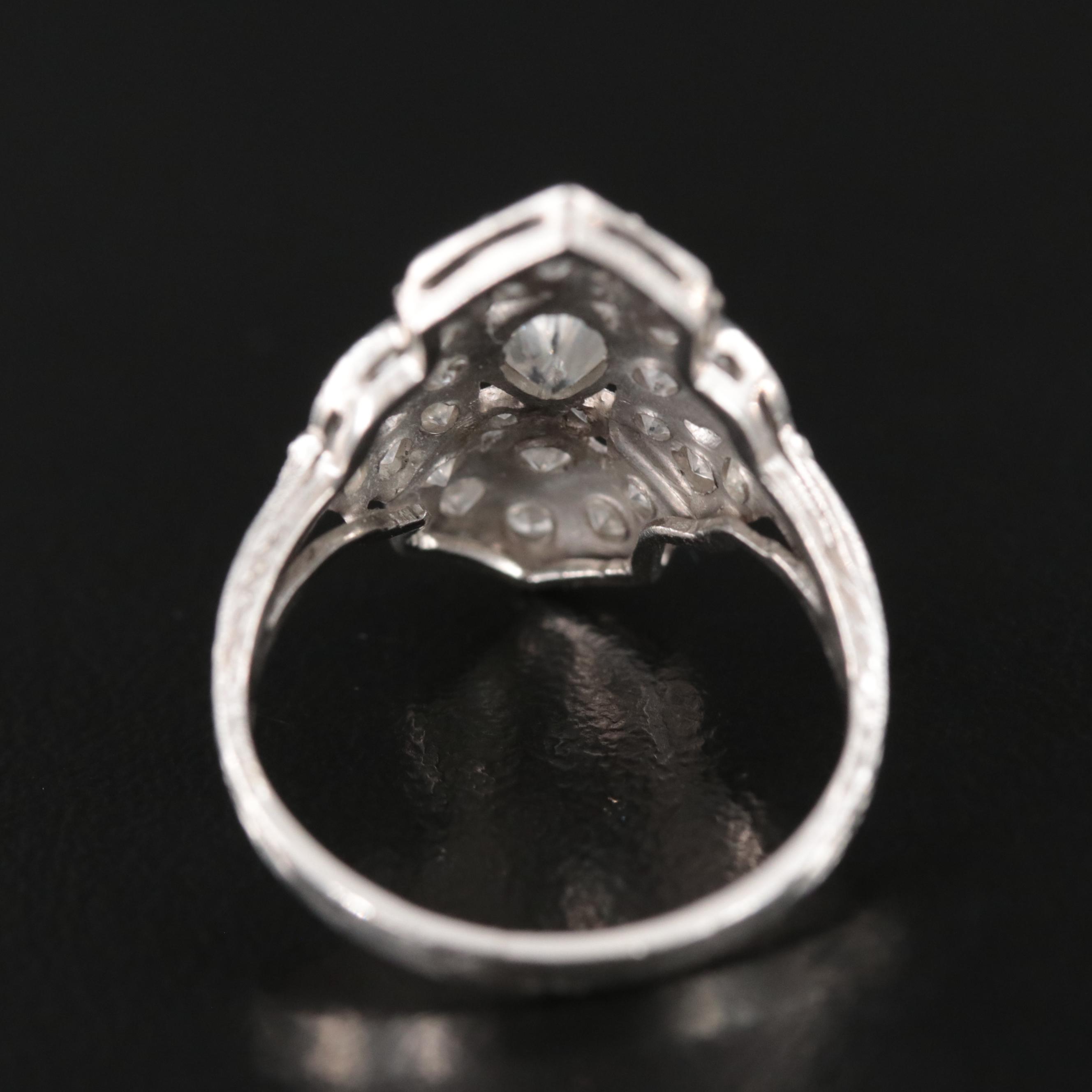 Vintage Platinum 1.01 CTW Diamond Ring