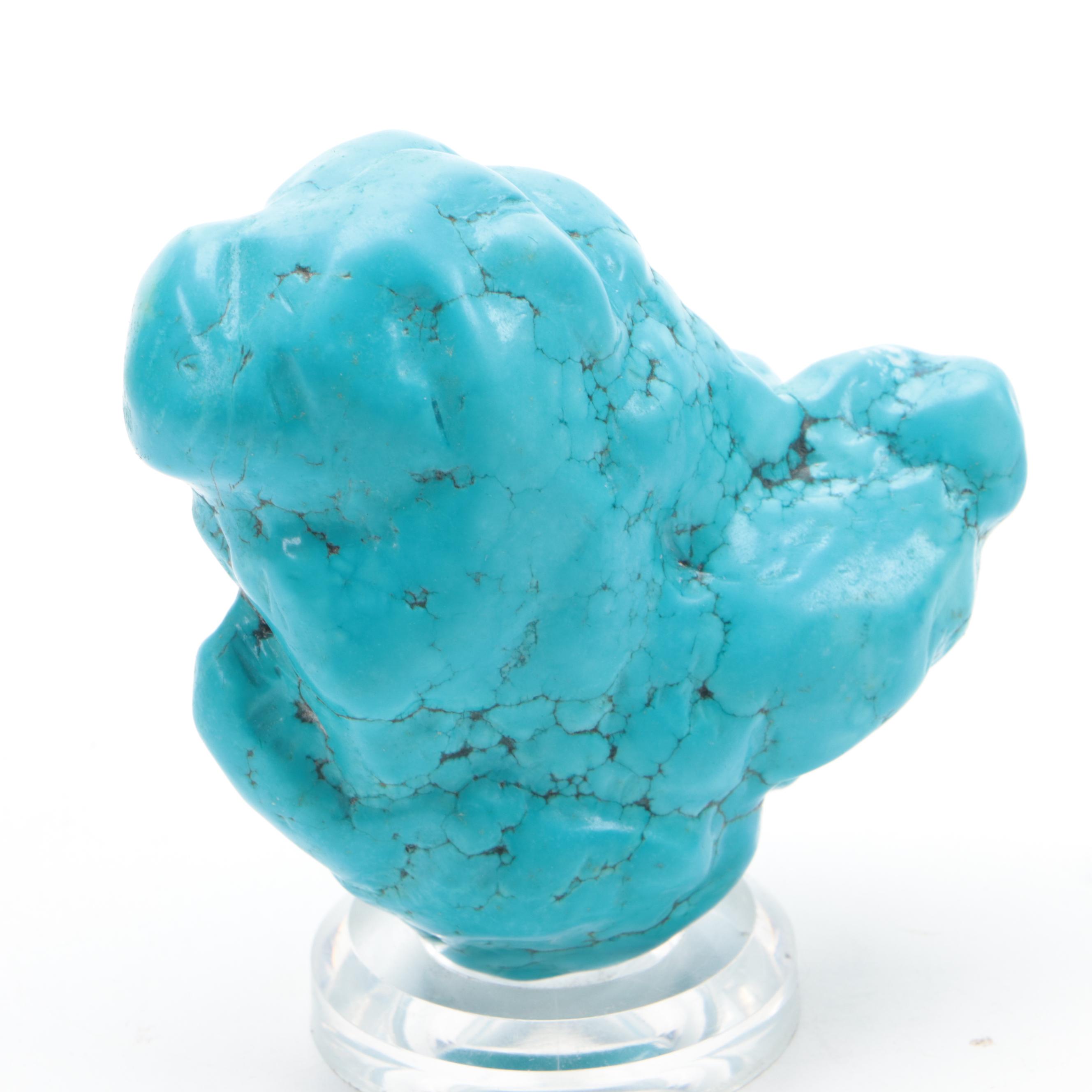 Raw Tumbled Turquoise Specimen