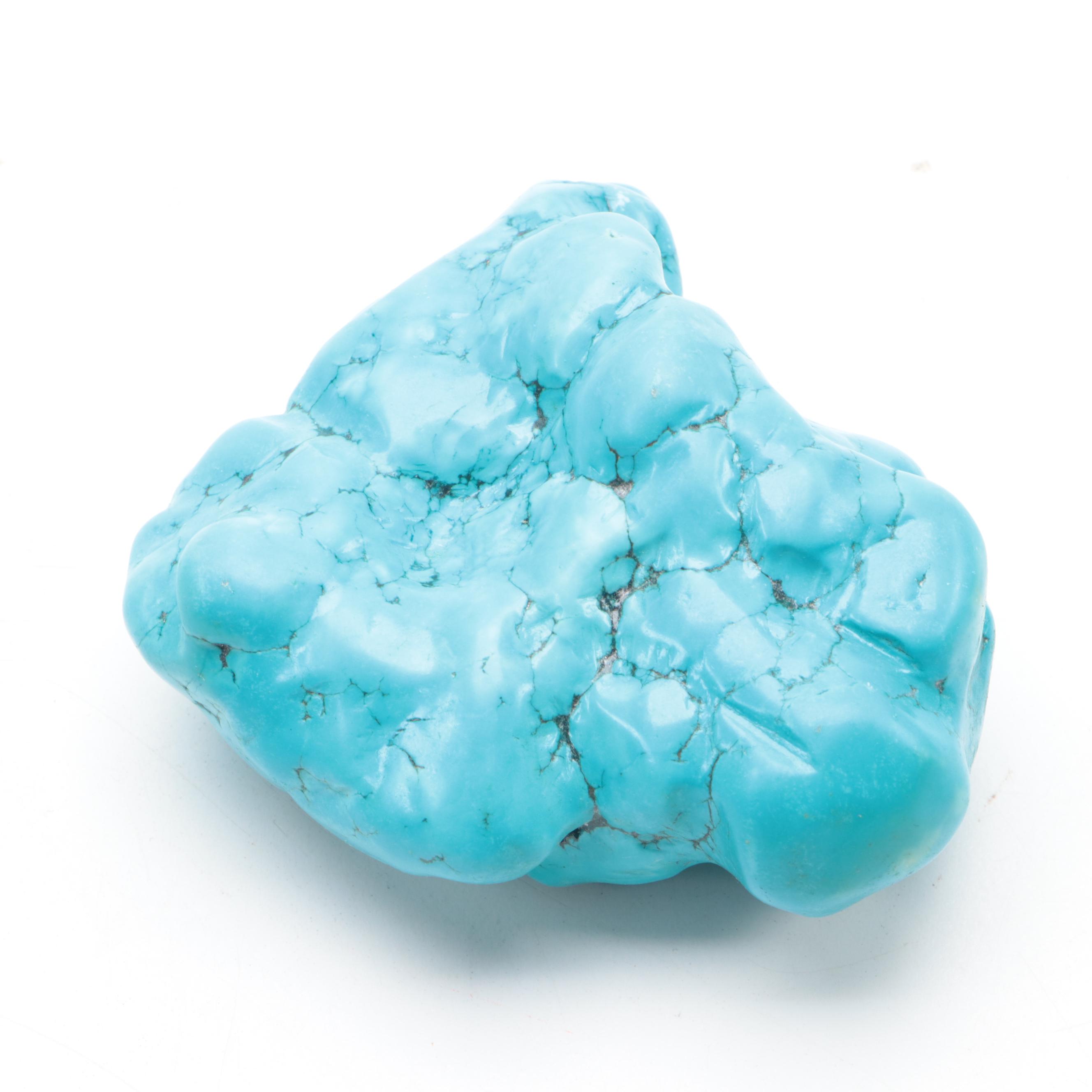 Raw Tumbled Turquoise Specimen