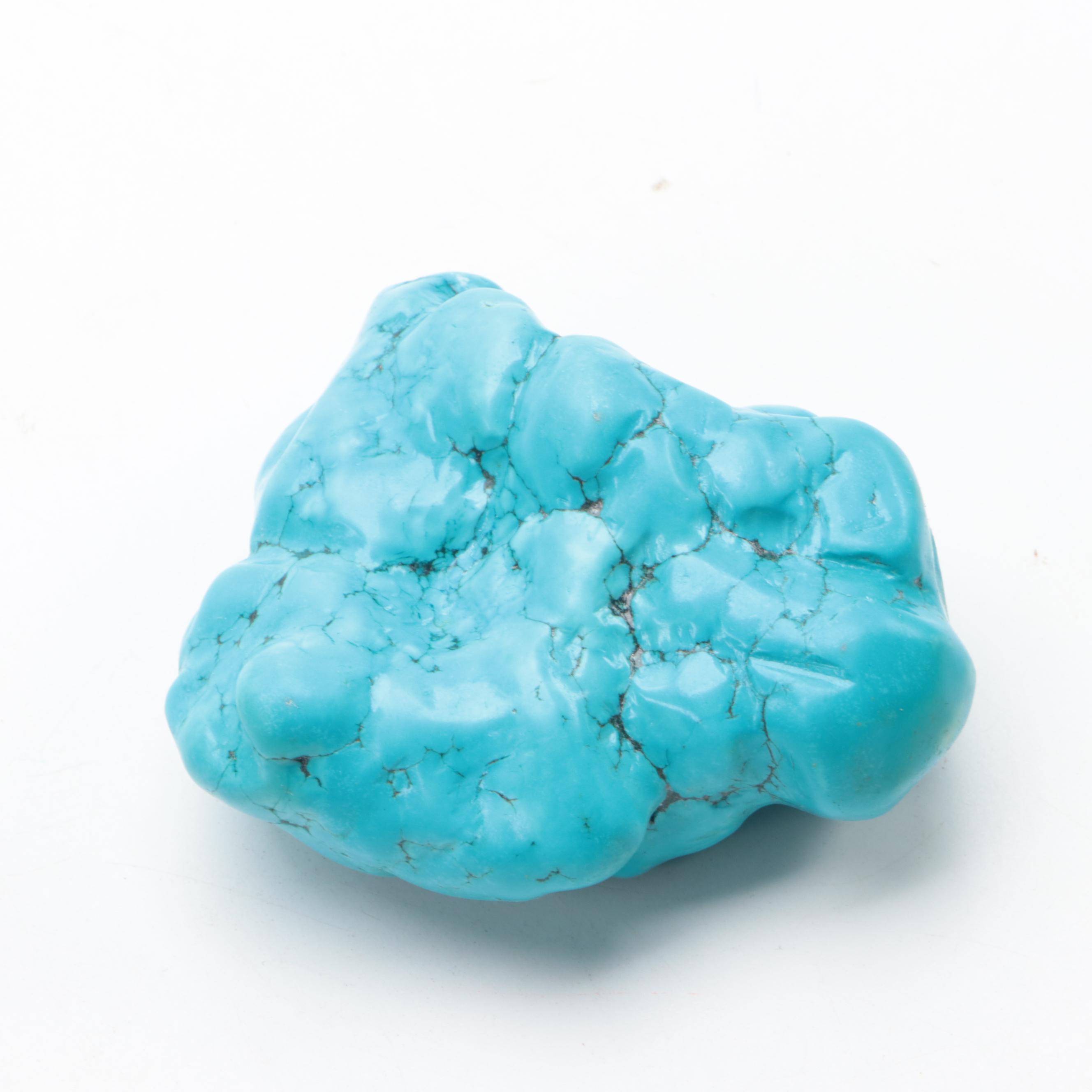 Raw Tumbled Turquoise Specimen