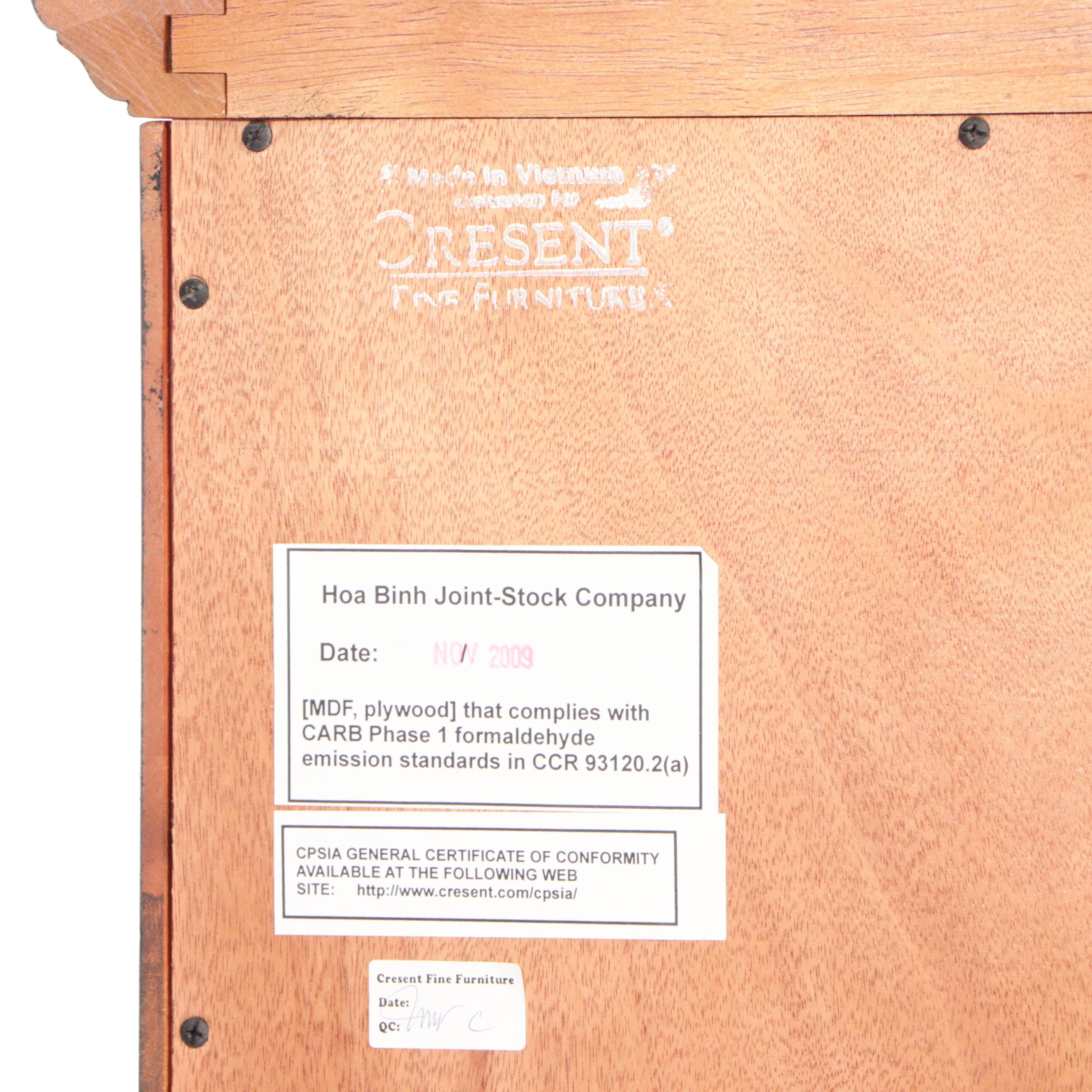 Cresent Fine Furniture Hardwood Dresser