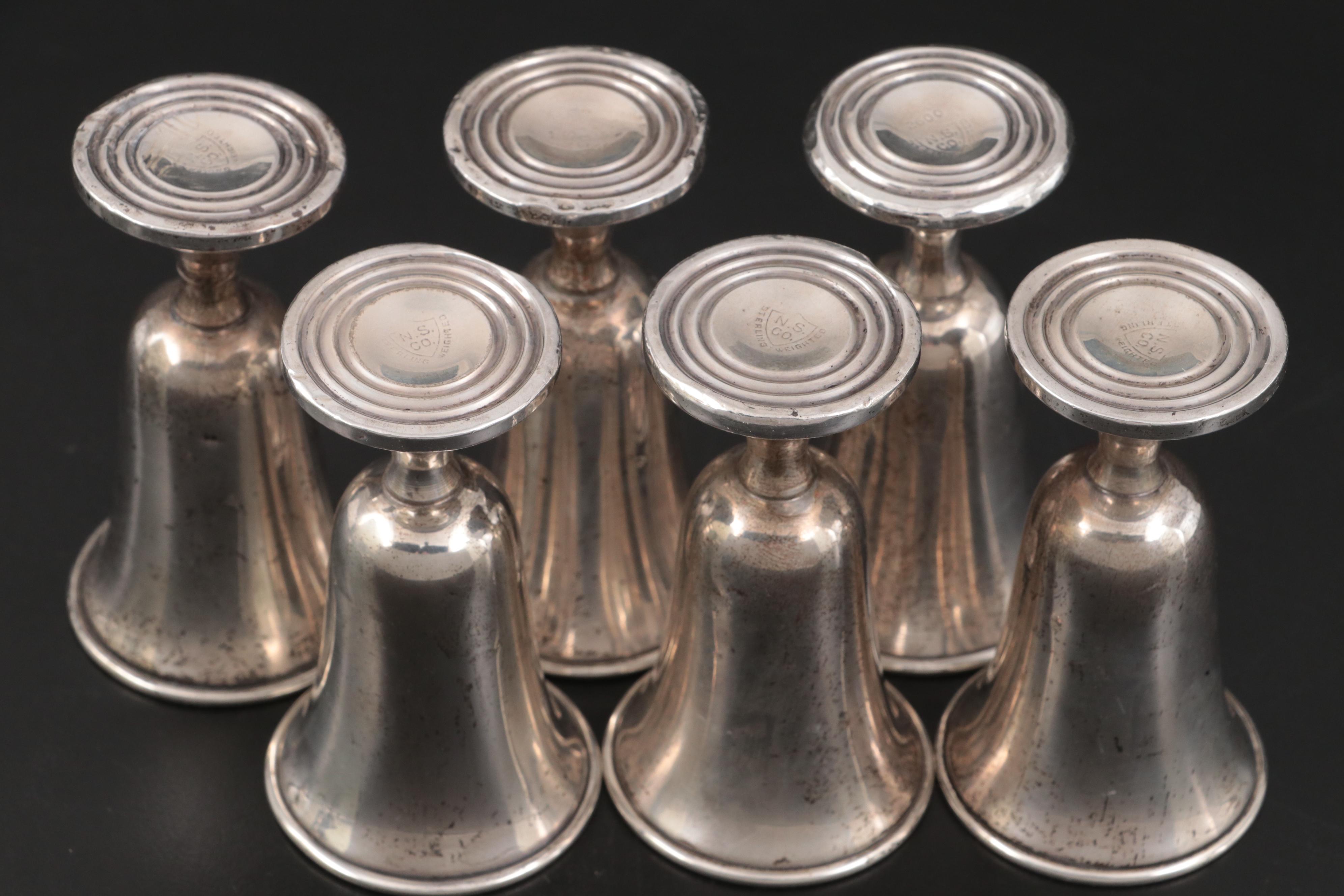 Web Sterling Silver Cordial Glasses