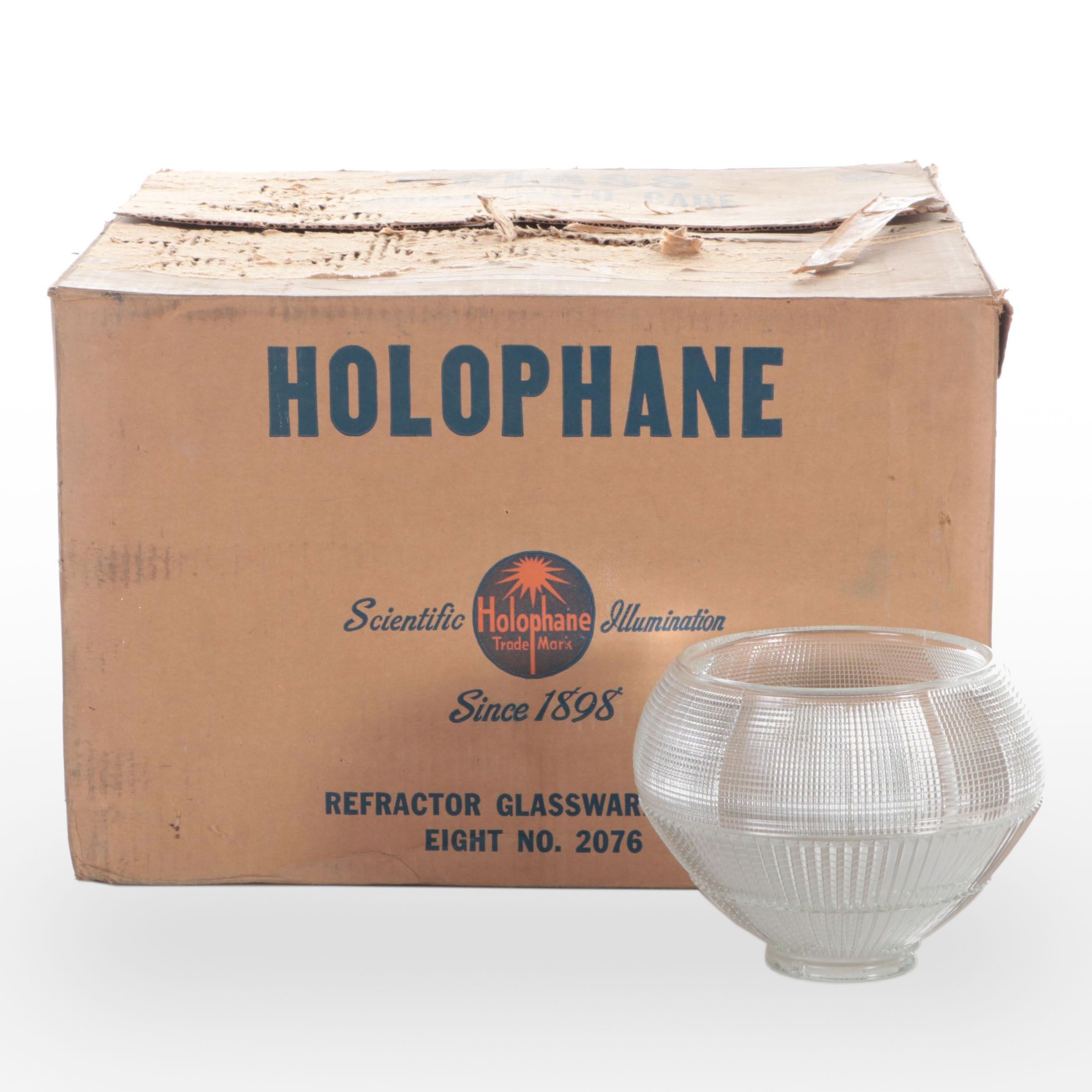 Holophane Refractor Glass Pendant Shades