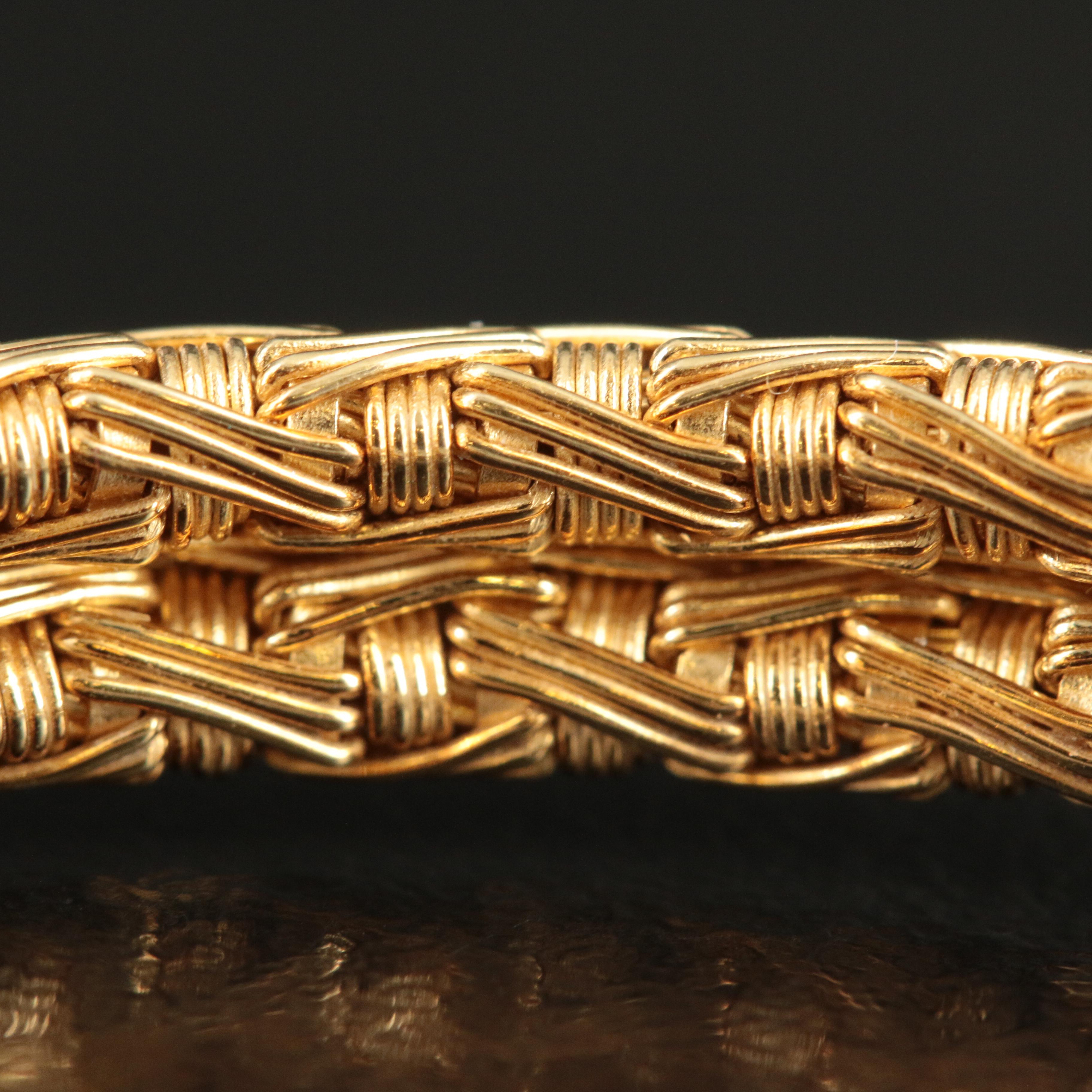 Roberto Coin "Silk Weave" 18K 2.01 CTW Diamond Bar Bracelet