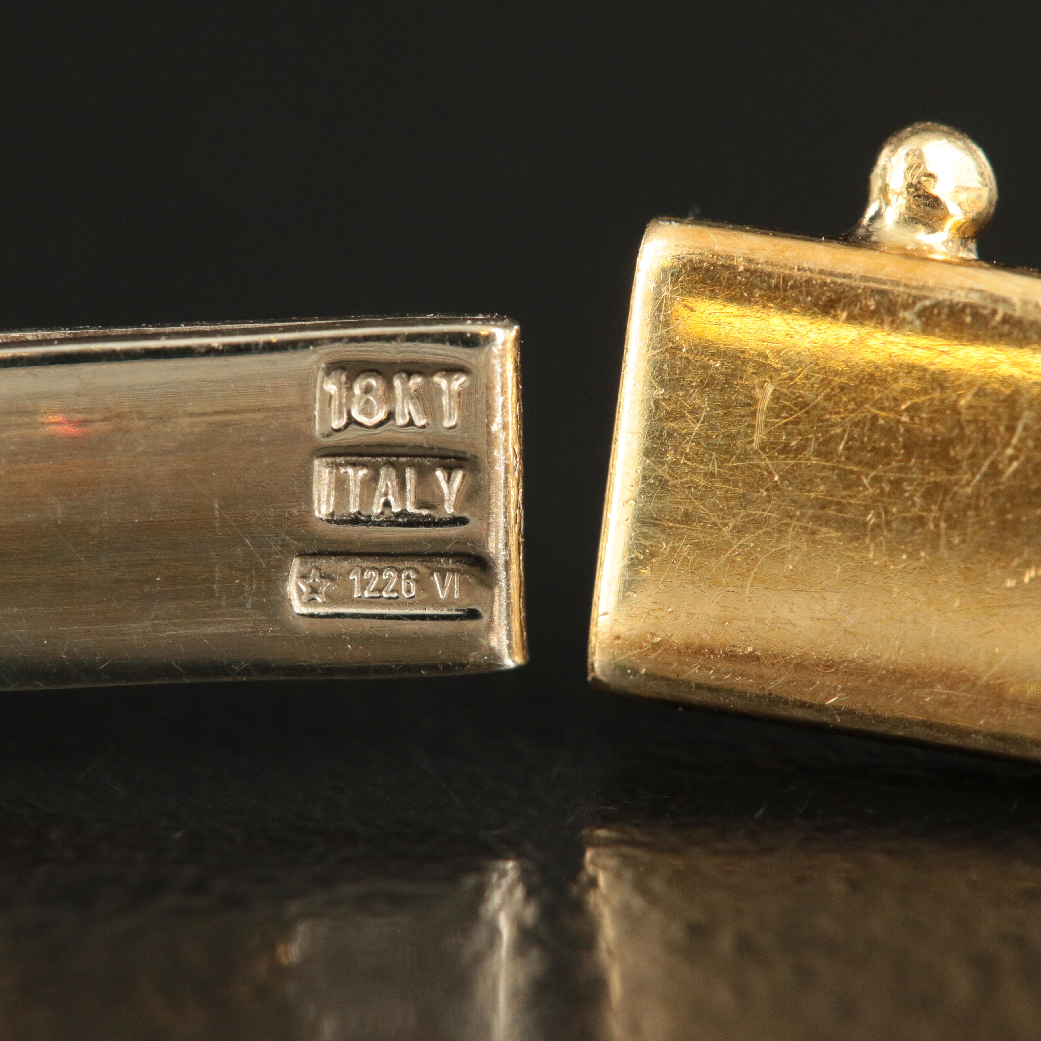 Roberto Coin "Silk Weave" 18K 2.01 CTW Diamond Bar Bracelet