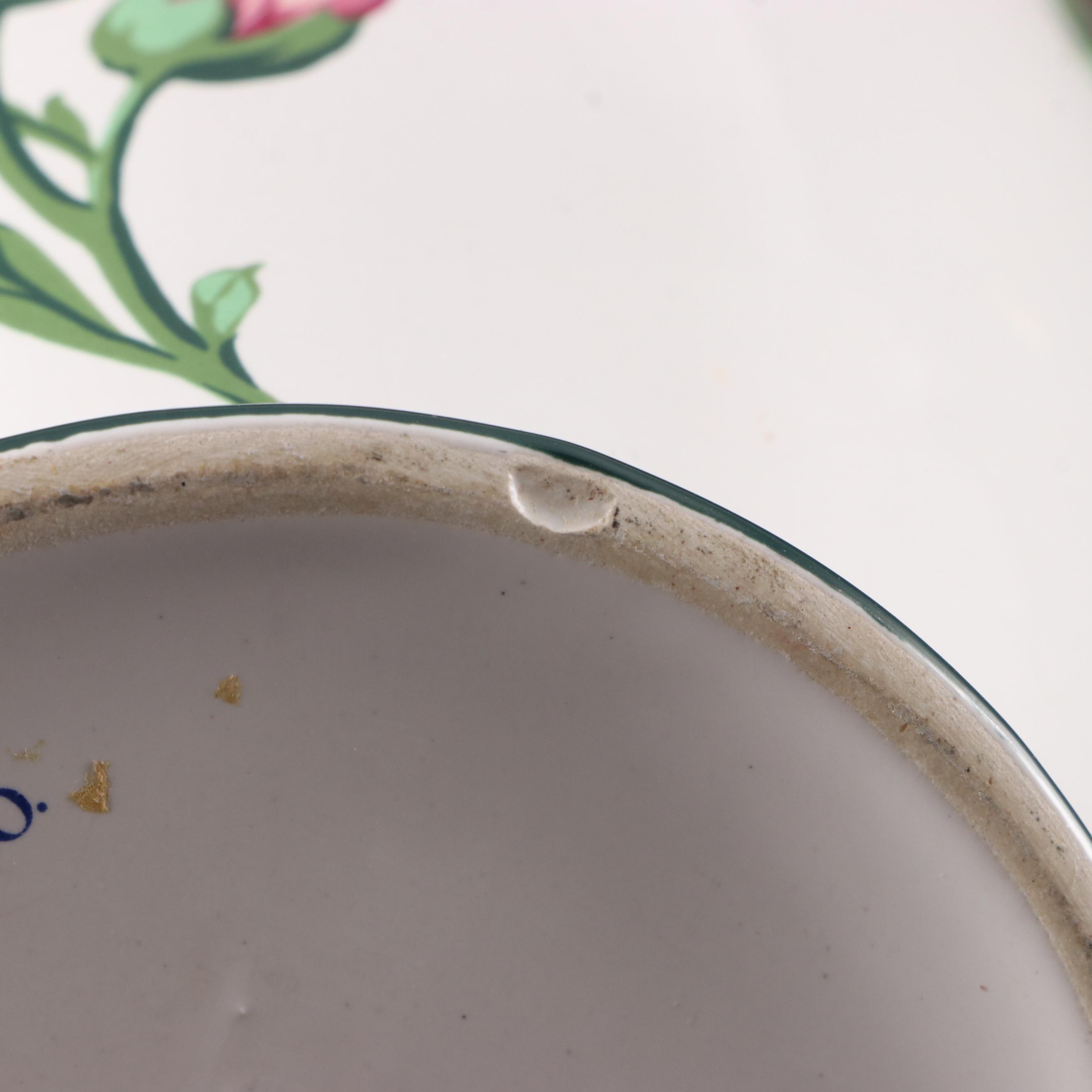 Tiffany & Co. Floral Porcelain Rabbit Figurines and Matching Vase