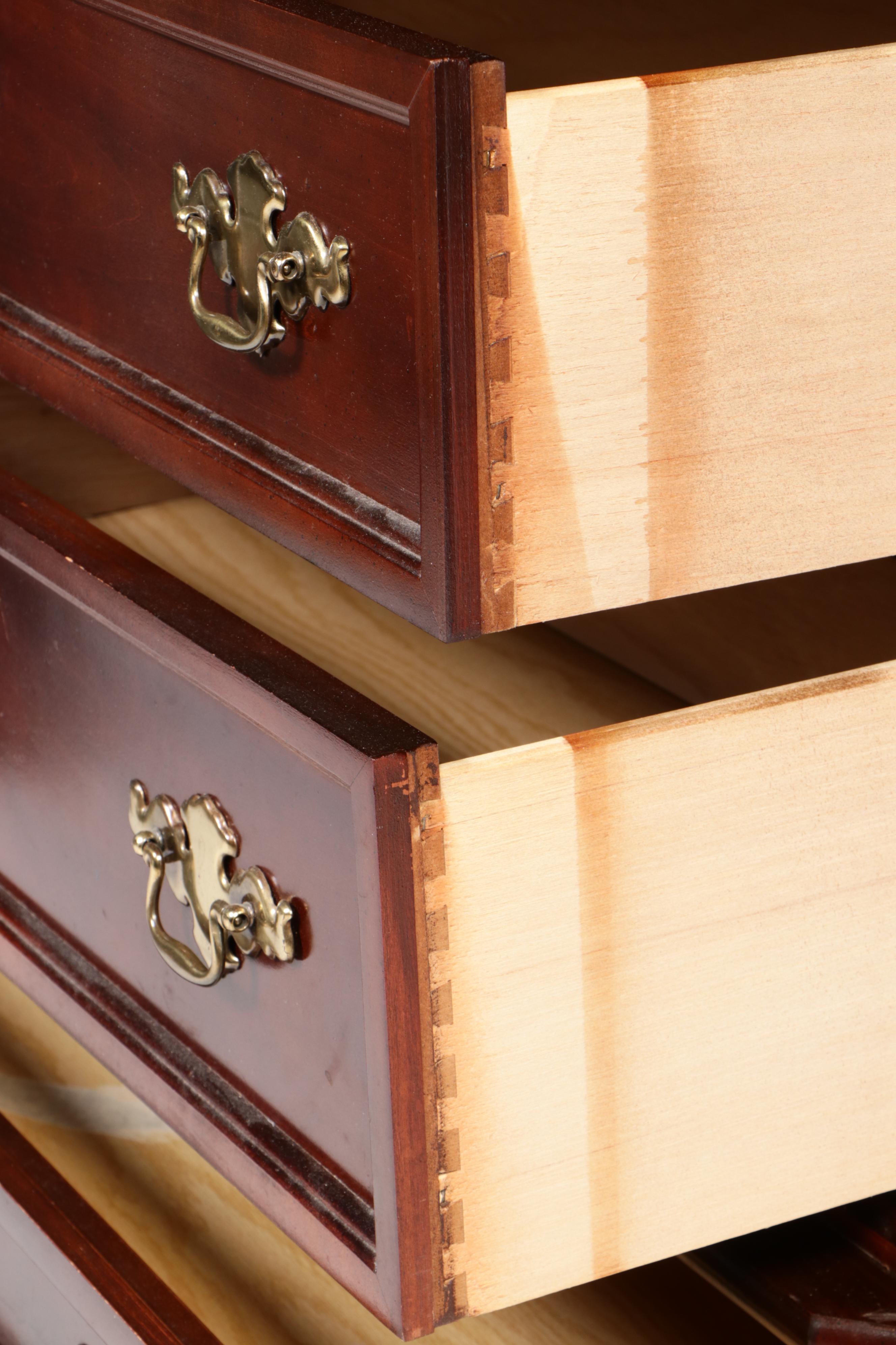 Bassett Queen Anne Style Cherrywood Highboy, Late 20th Century