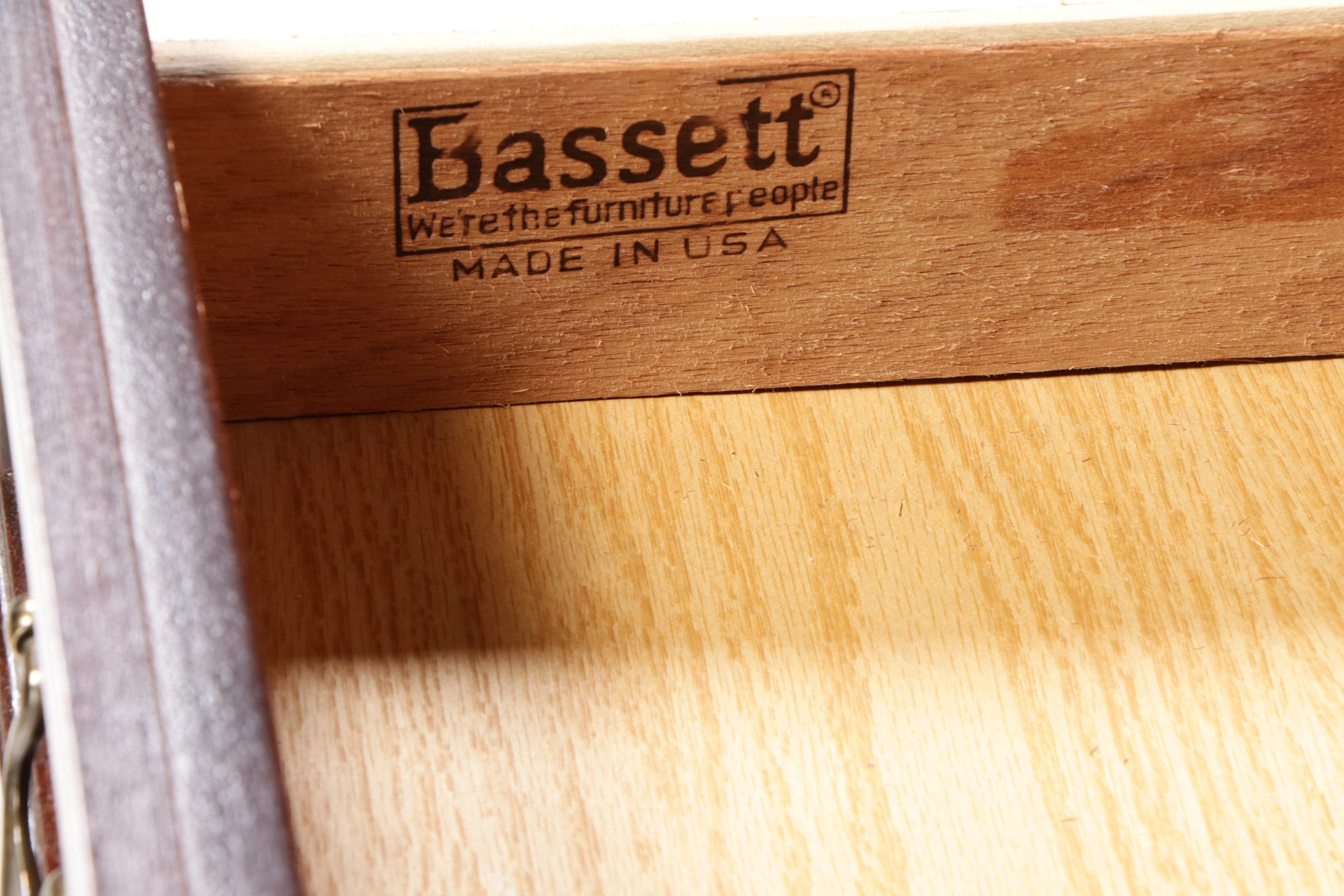 Bassett Queen Anne Style Cherrywood Highboy, Late 20th Century