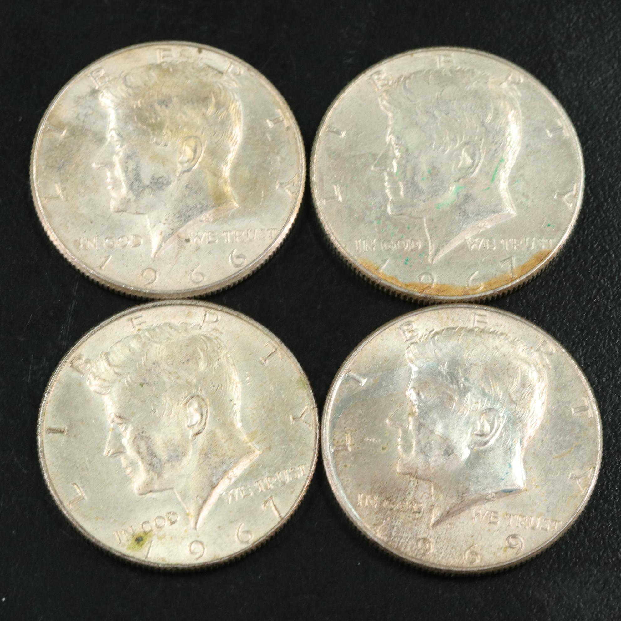 Fifty Kennedy Silver Clad Half Dollars