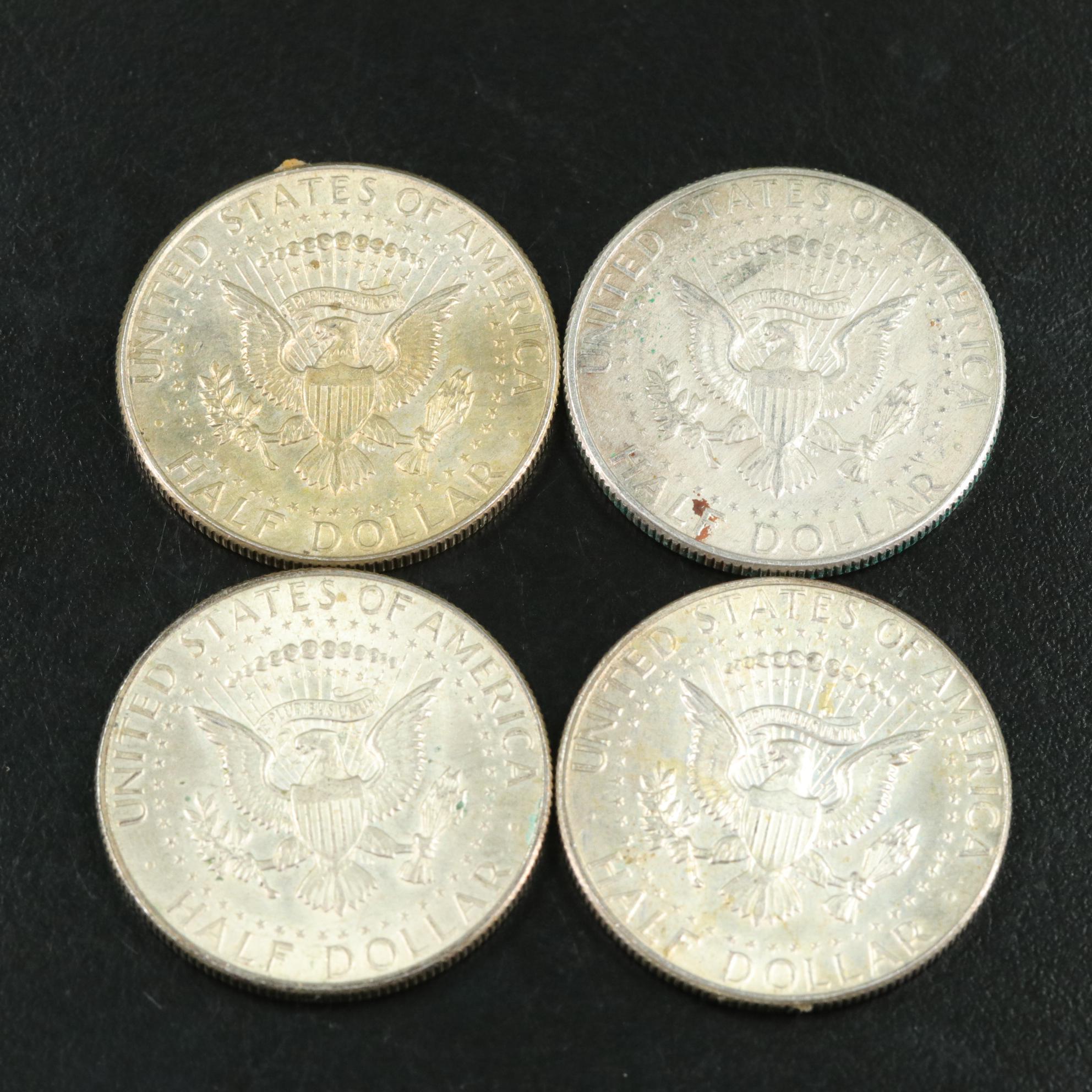 Fifty Kennedy Silver Clad Half Dollars