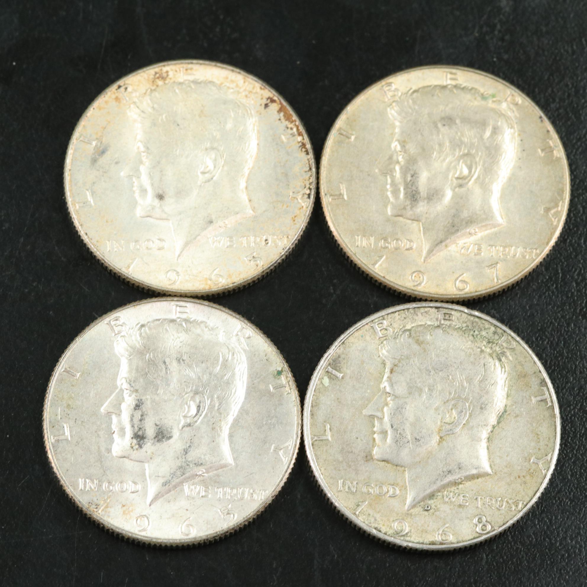 Fifty Kennedy Silver Clad Half Dollars
