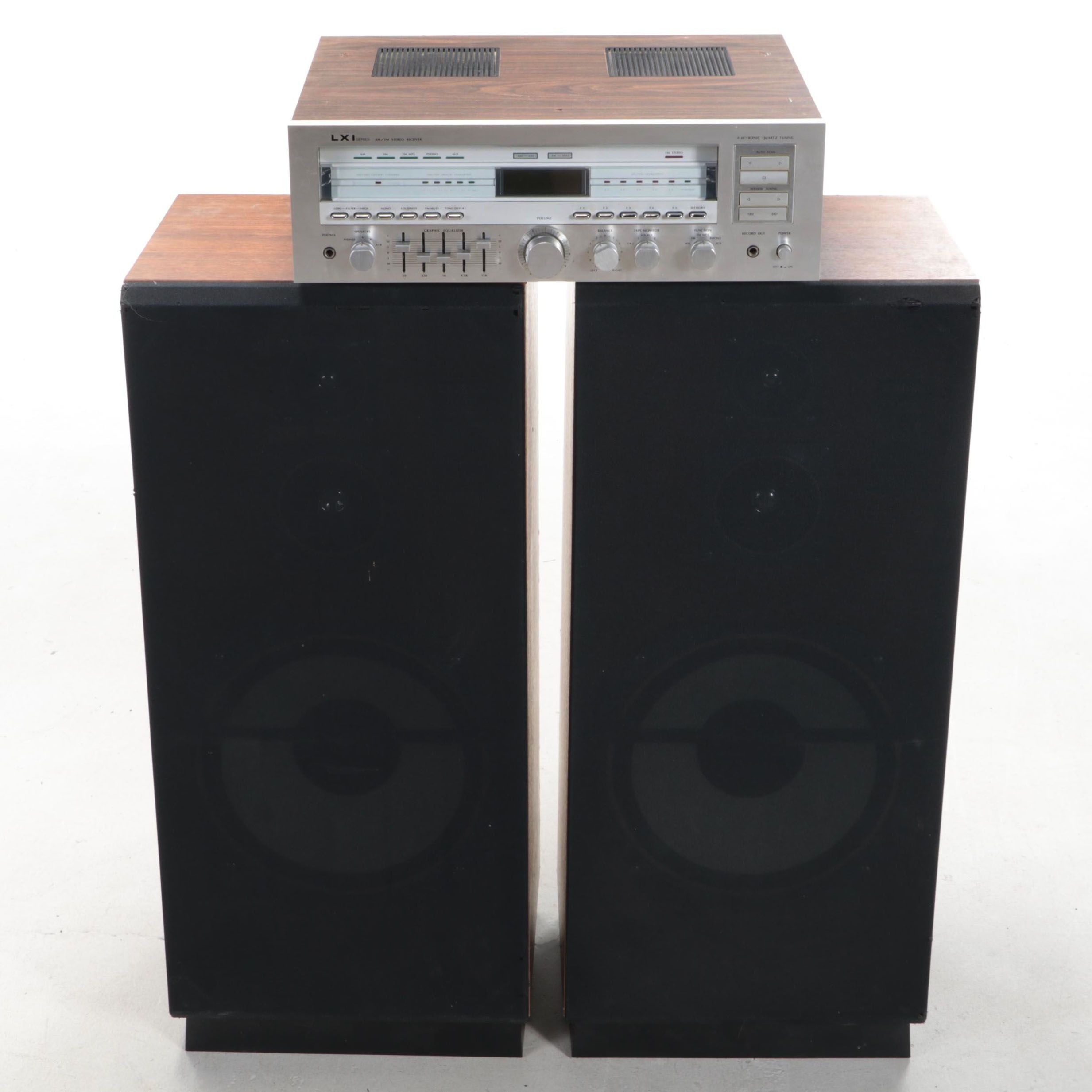 Sears LXI Series Receiver and 3 Way Speakers