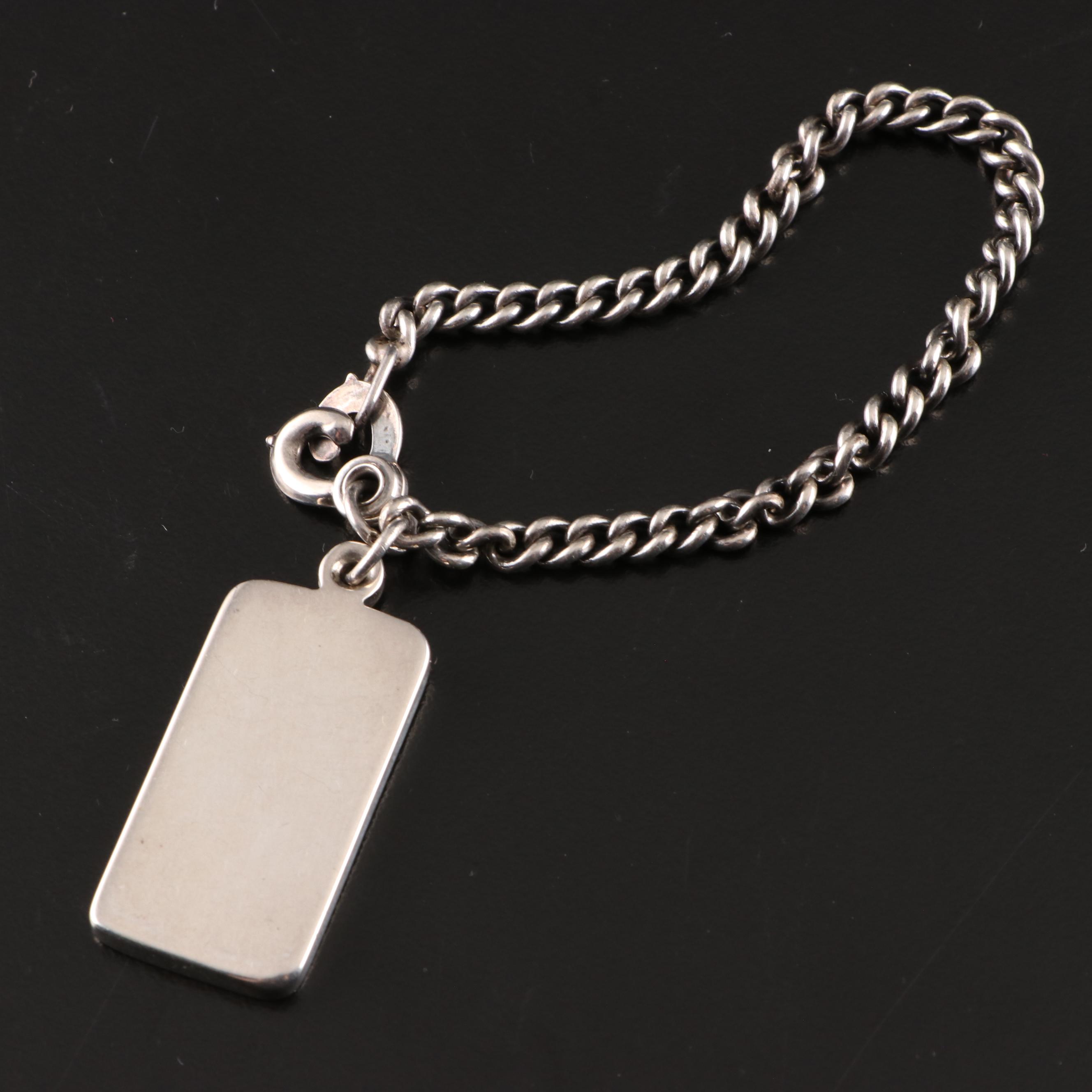 Tiffany & Co. Sterling Silver Ingot Keychain