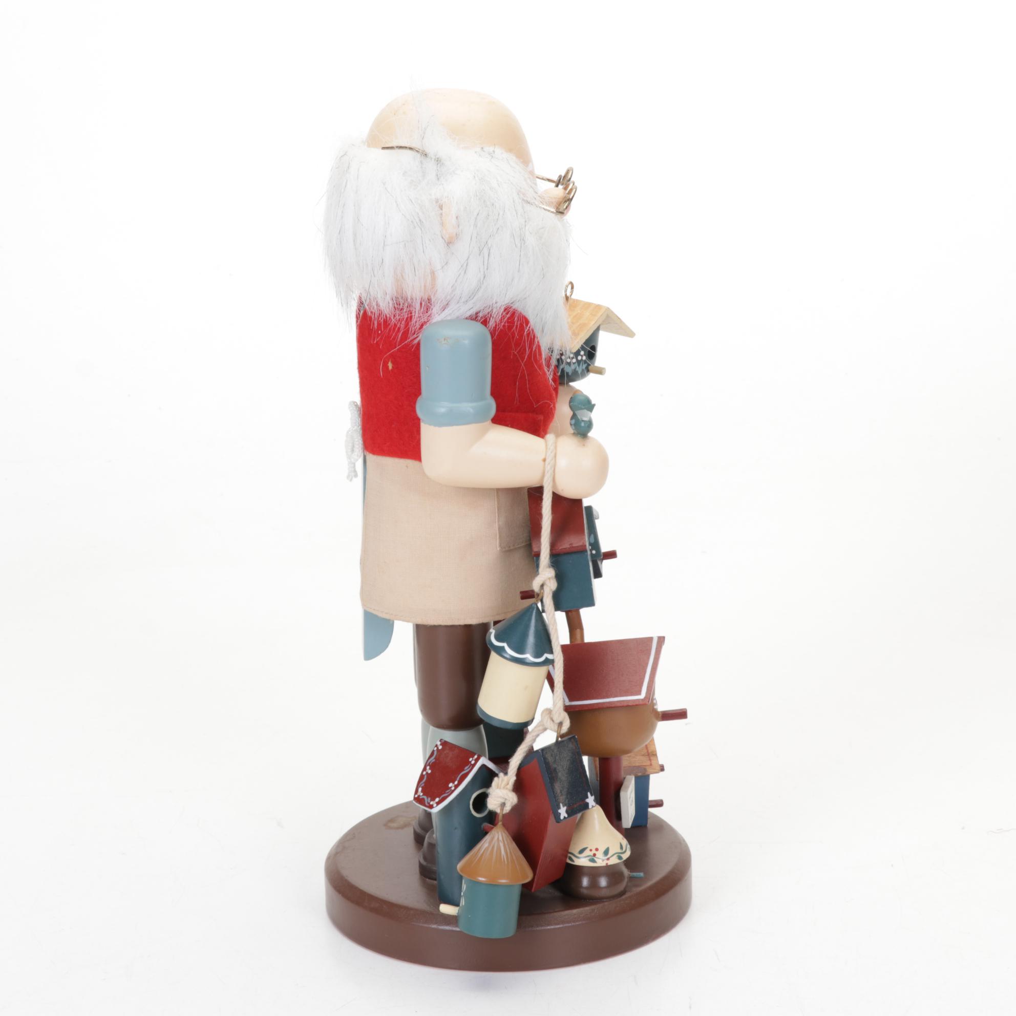 Zim's "Birdhouse Builder" Ltd Edition Nutcracker & Unmarked Steinbach Shepherd