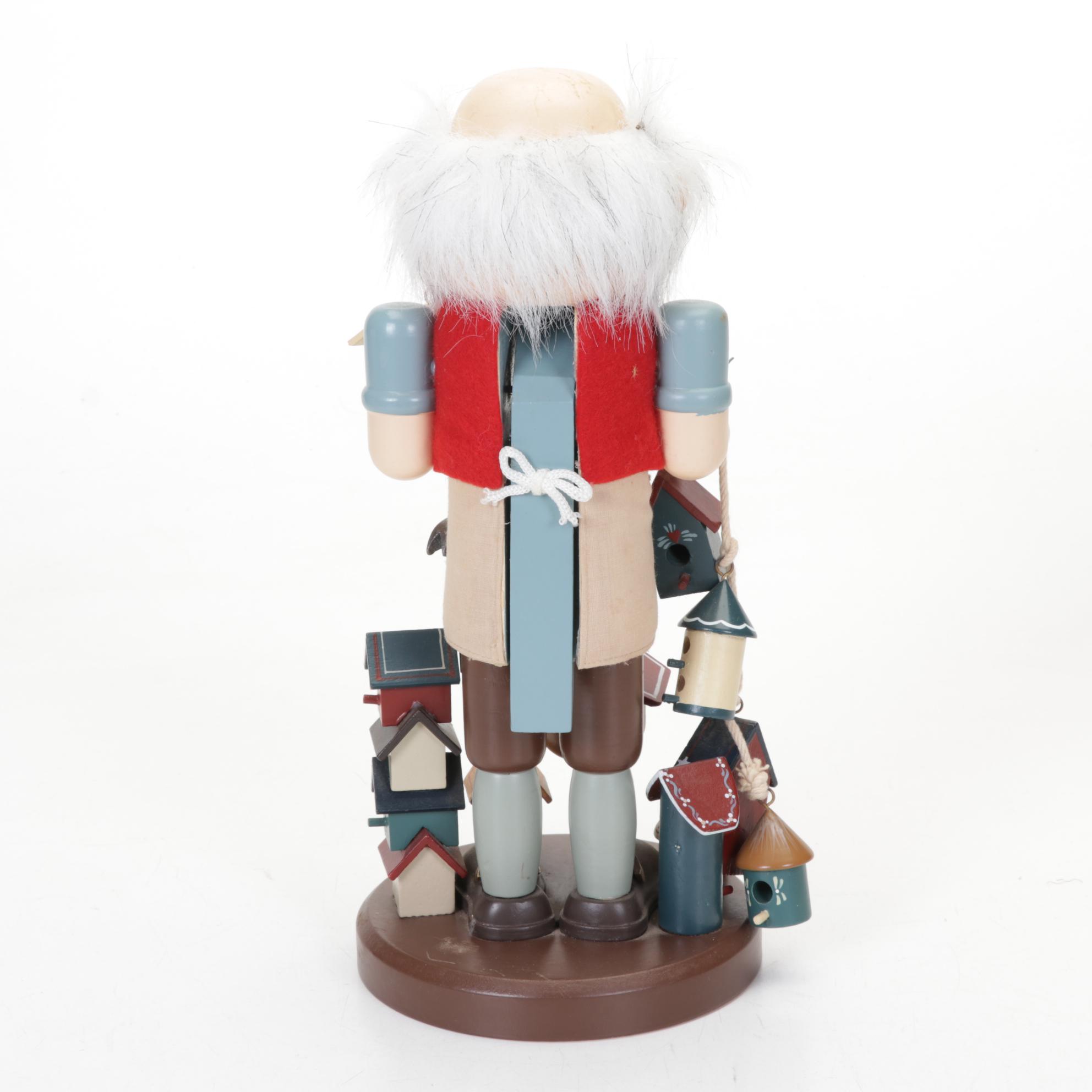 Zim's "Birdhouse Builder" Ltd Edition Nutcracker & Unmarked Steinbach Shepherd