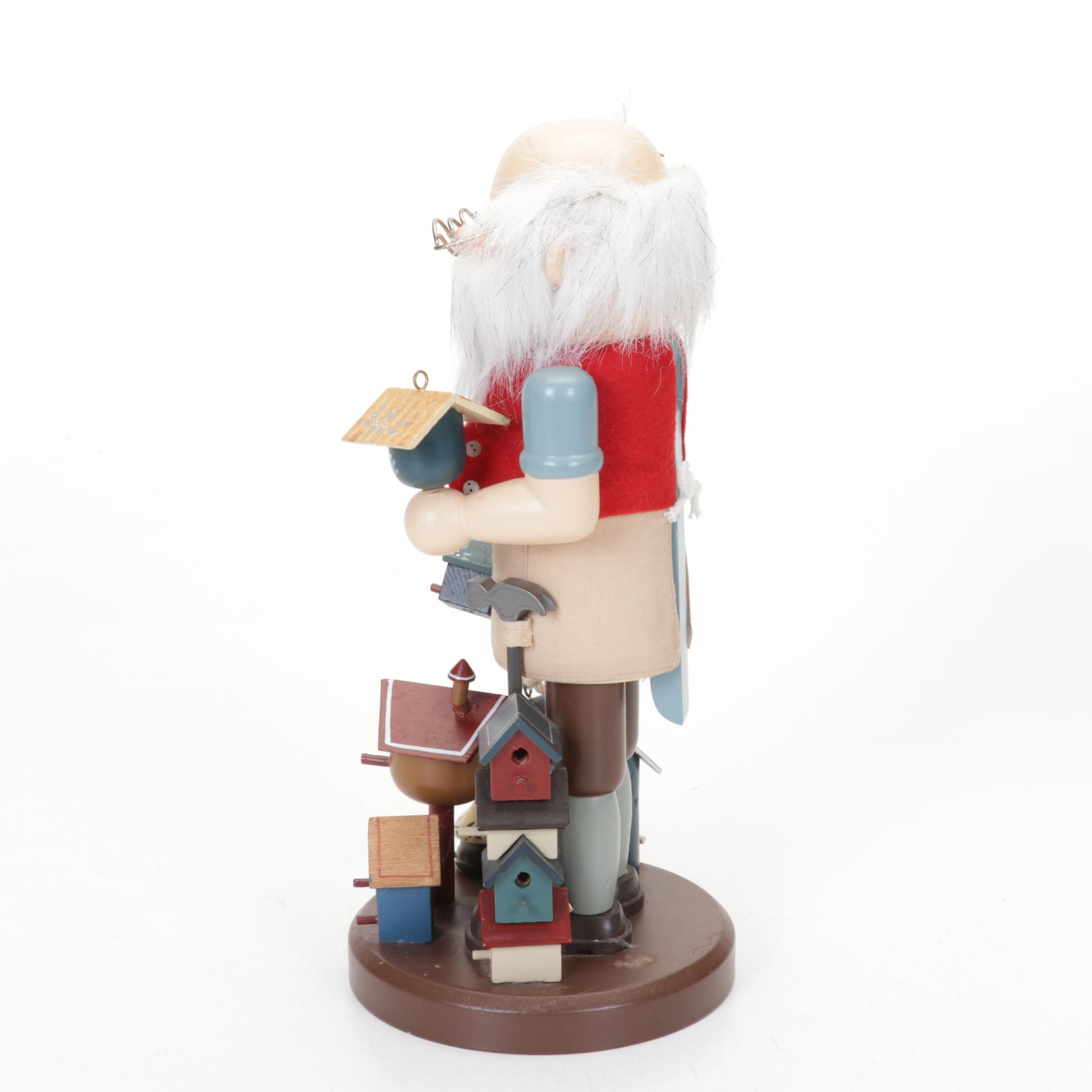 Zim's "Birdhouse Builder" Ltd Edition Nutcracker & Unmarked Steinbach Shepherd