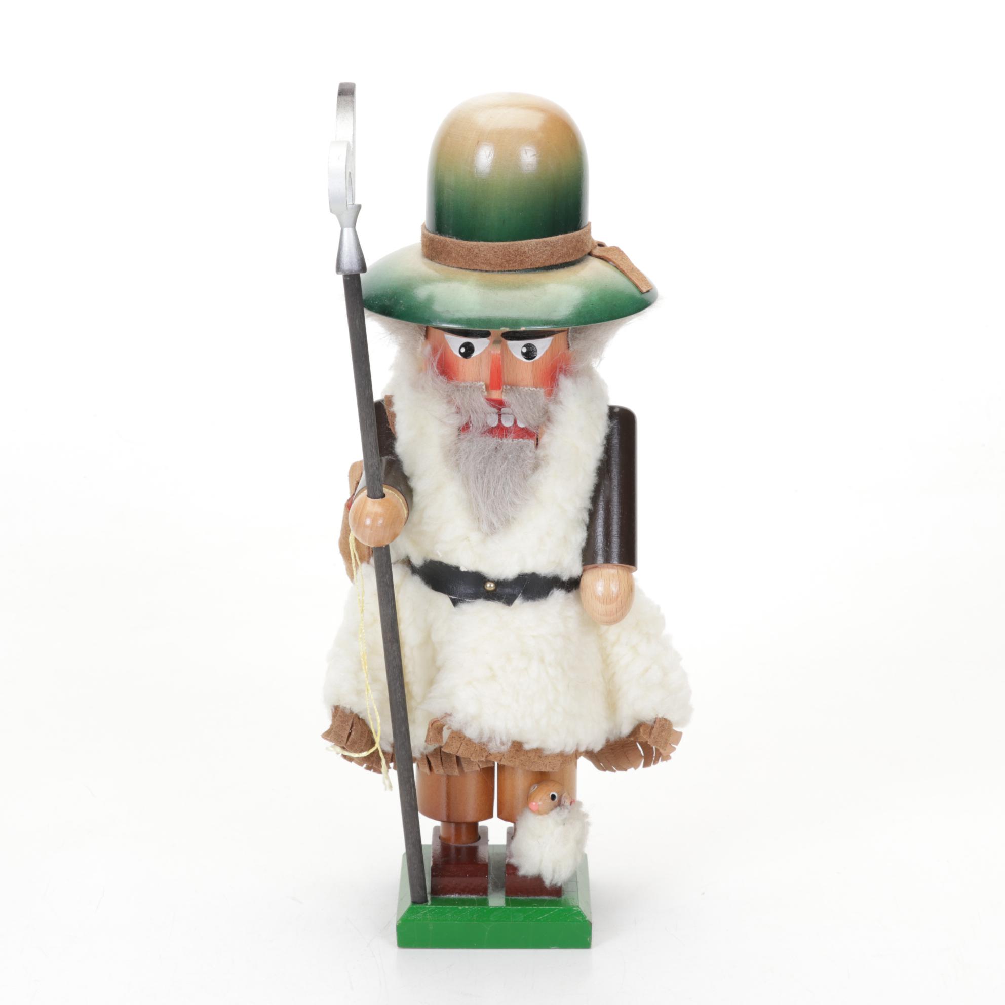 Zim's "Birdhouse Builder" Ltd Edition Nutcracker & Unmarked Steinbach Shepherd