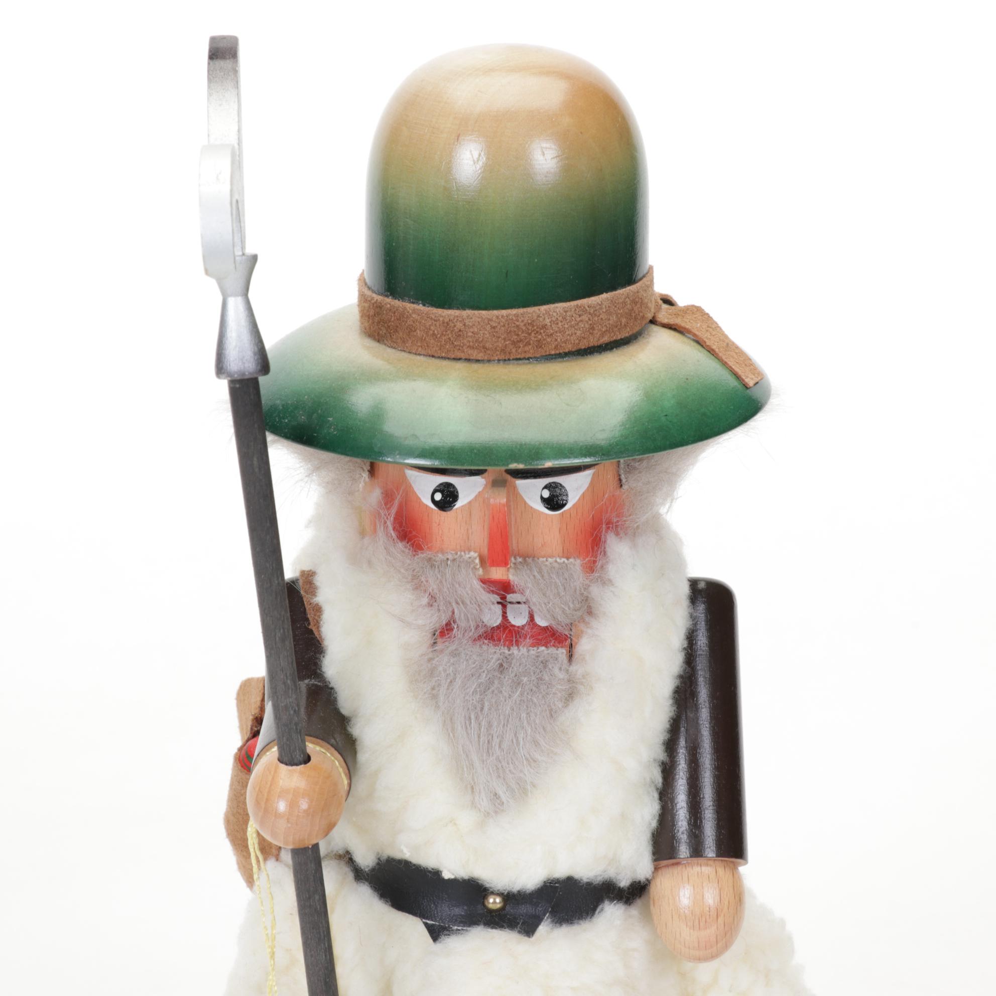 Zim's "Birdhouse Builder" Ltd Edition Nutcracker & Unmarked Steinbach Shepherd