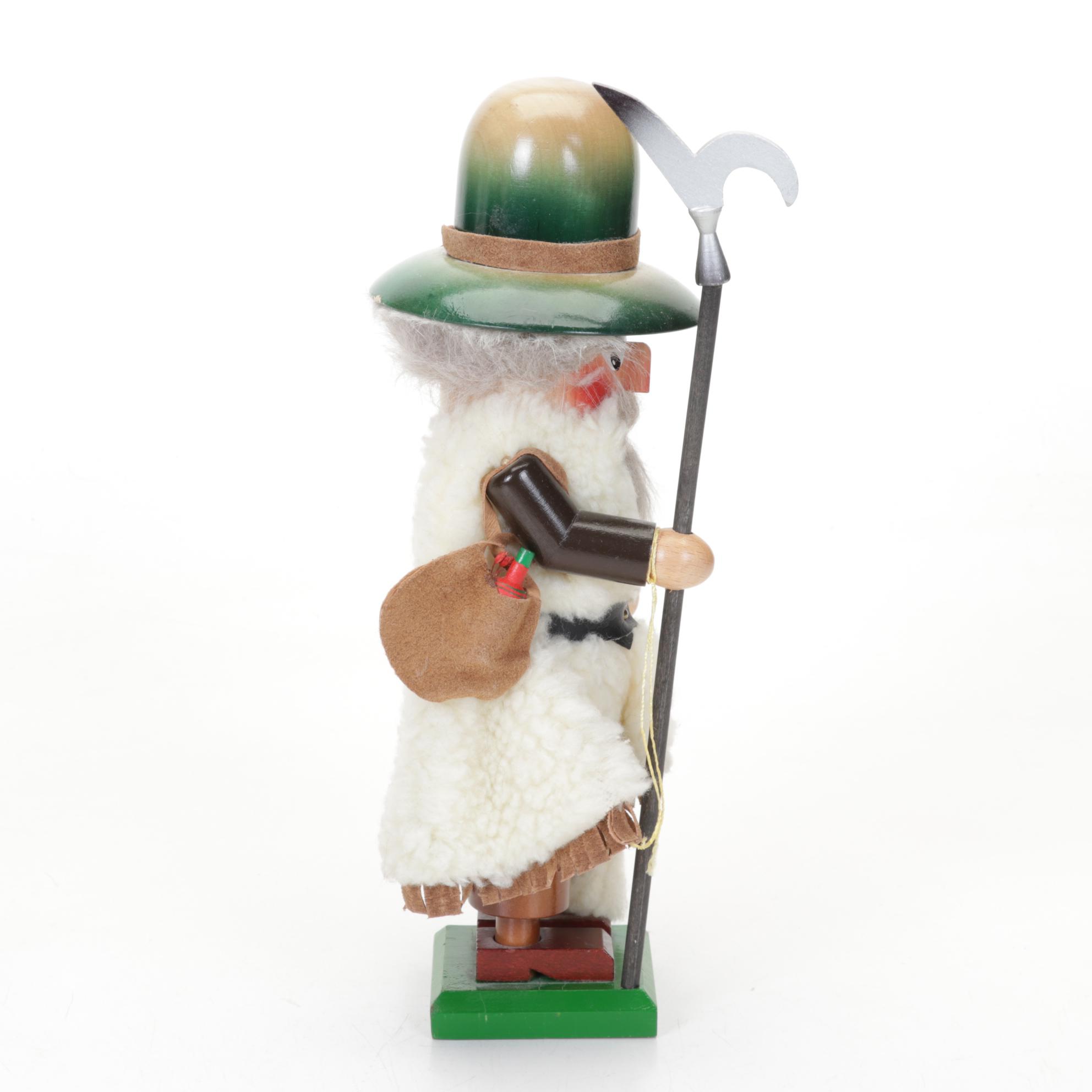 Zim's "Birdhouse Builder" Ltd Edition Nutcracker & Unmarked Steinbach Shepherd