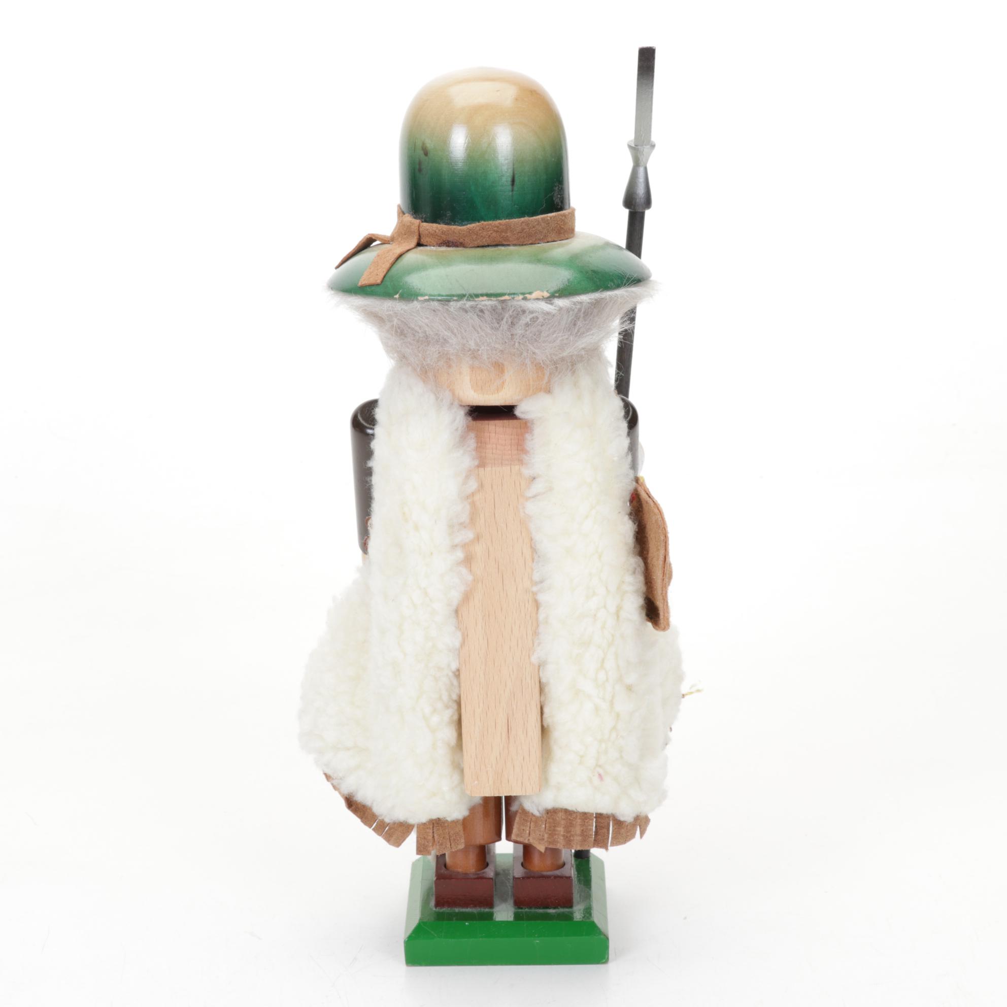 Zim's "Birdhouse Builder" Ltd Edition Nutcracker & Unmarked Steinbach Shepherd