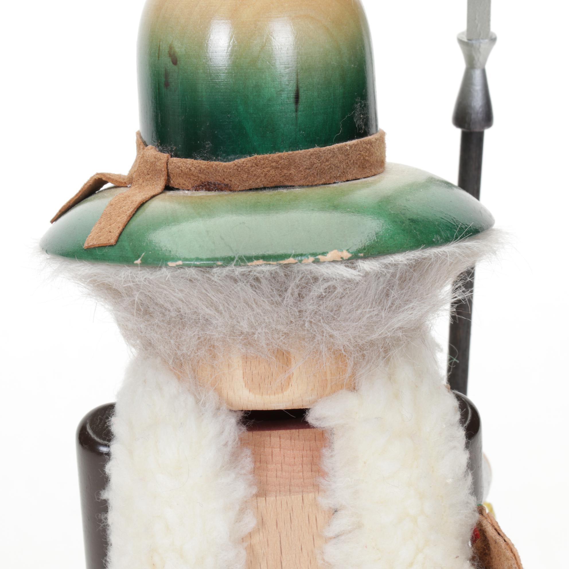 Zim's "Birdhouse Builder" Ltd Edition Nutcracker & Unmarked Steinbach Shepherd