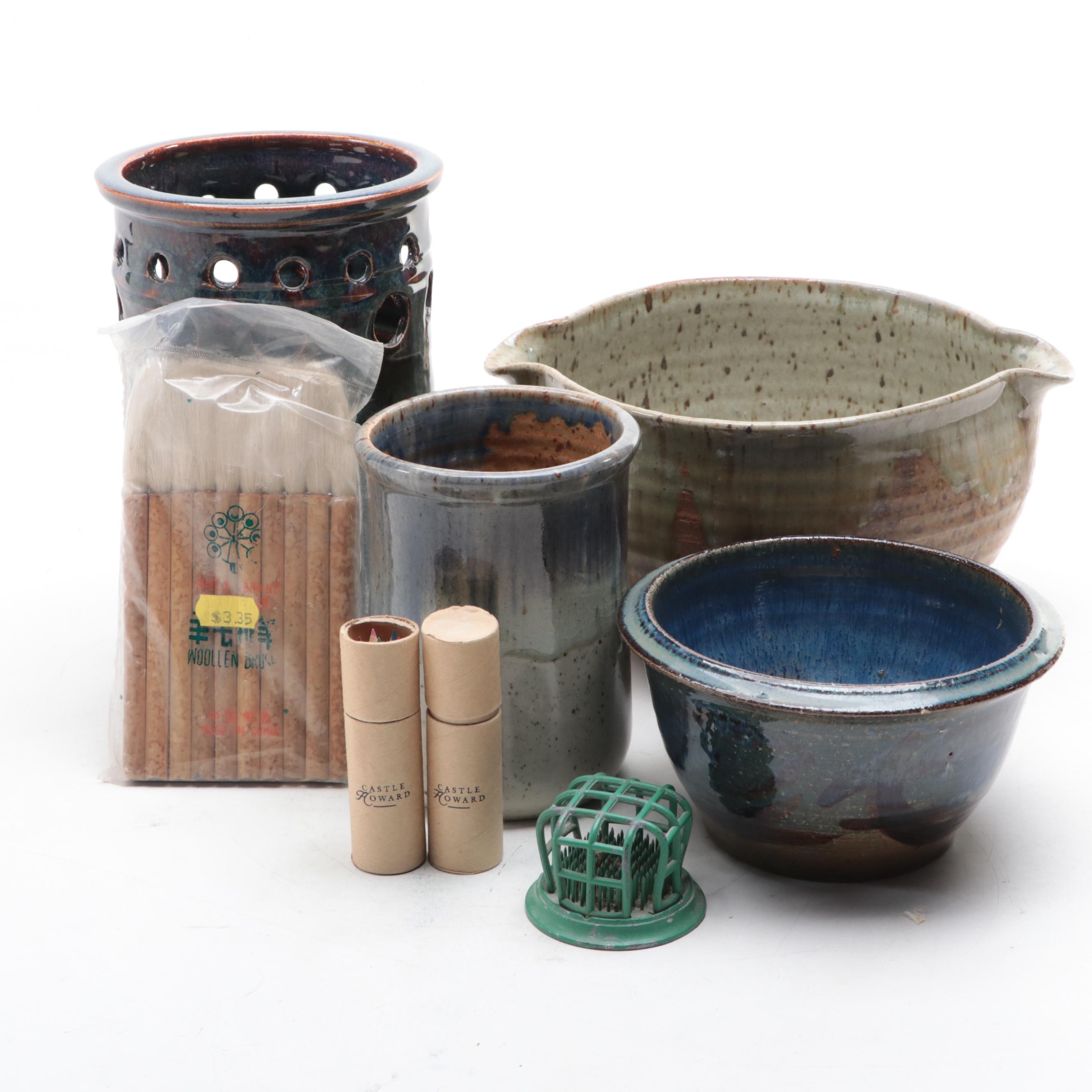 TB Pots Stoneware Pottery Vase, Drip Glaze Vase, and More