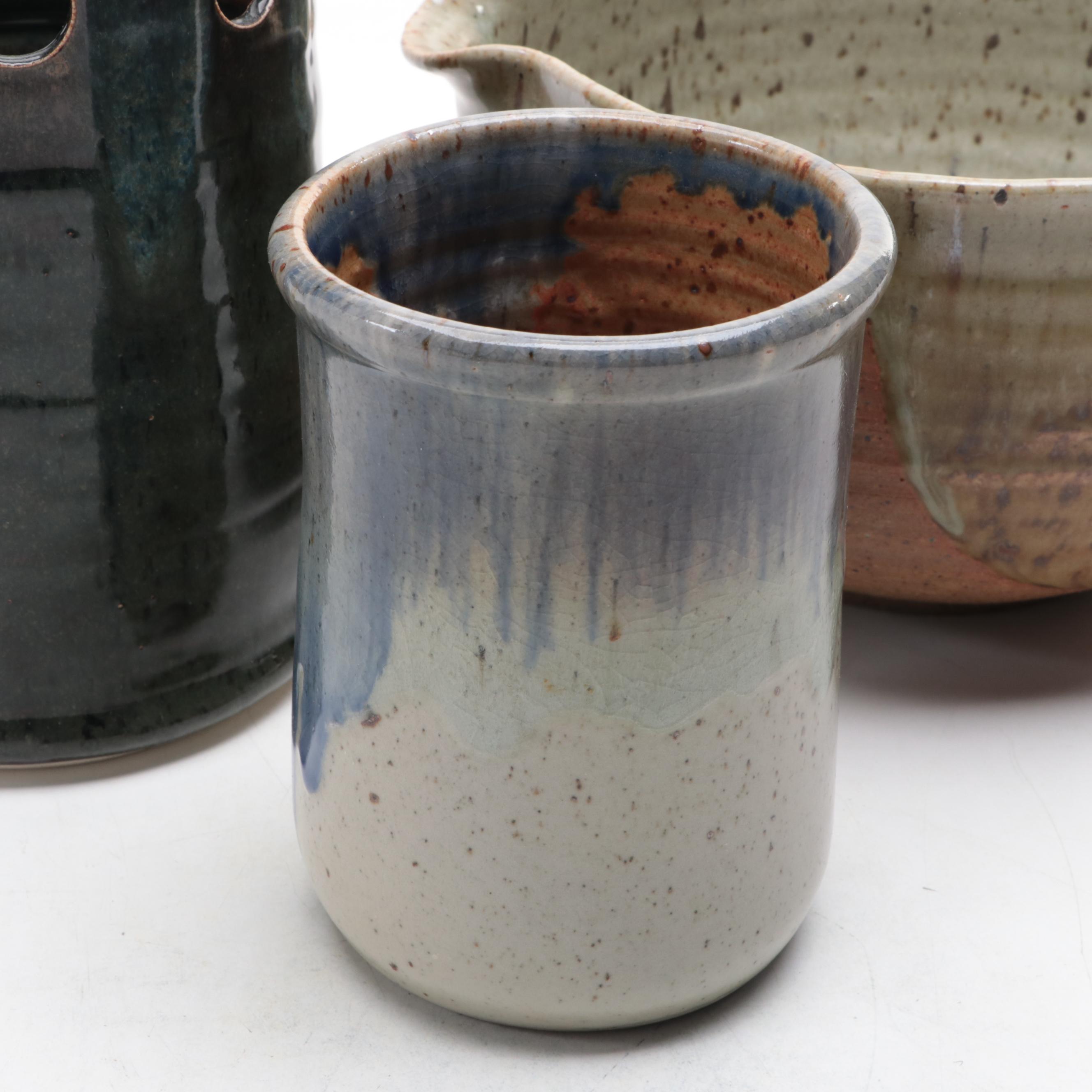 TB Pots Stoneware Pottery Vase, Drip Glaze Vase, and More