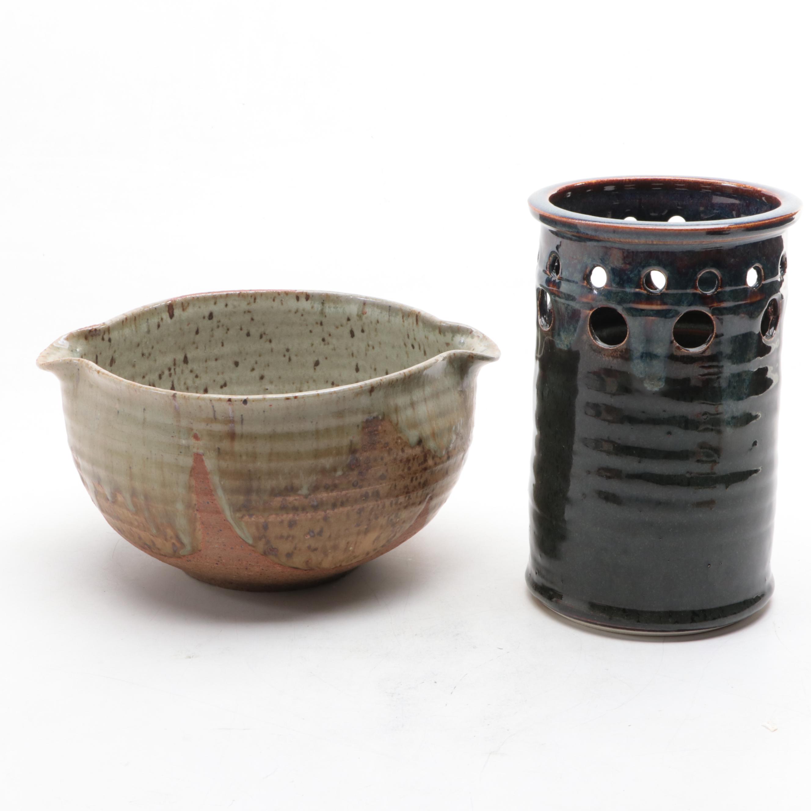 TB Pots Stoneware Pottery Vase, Drip Glaze Vase, and More