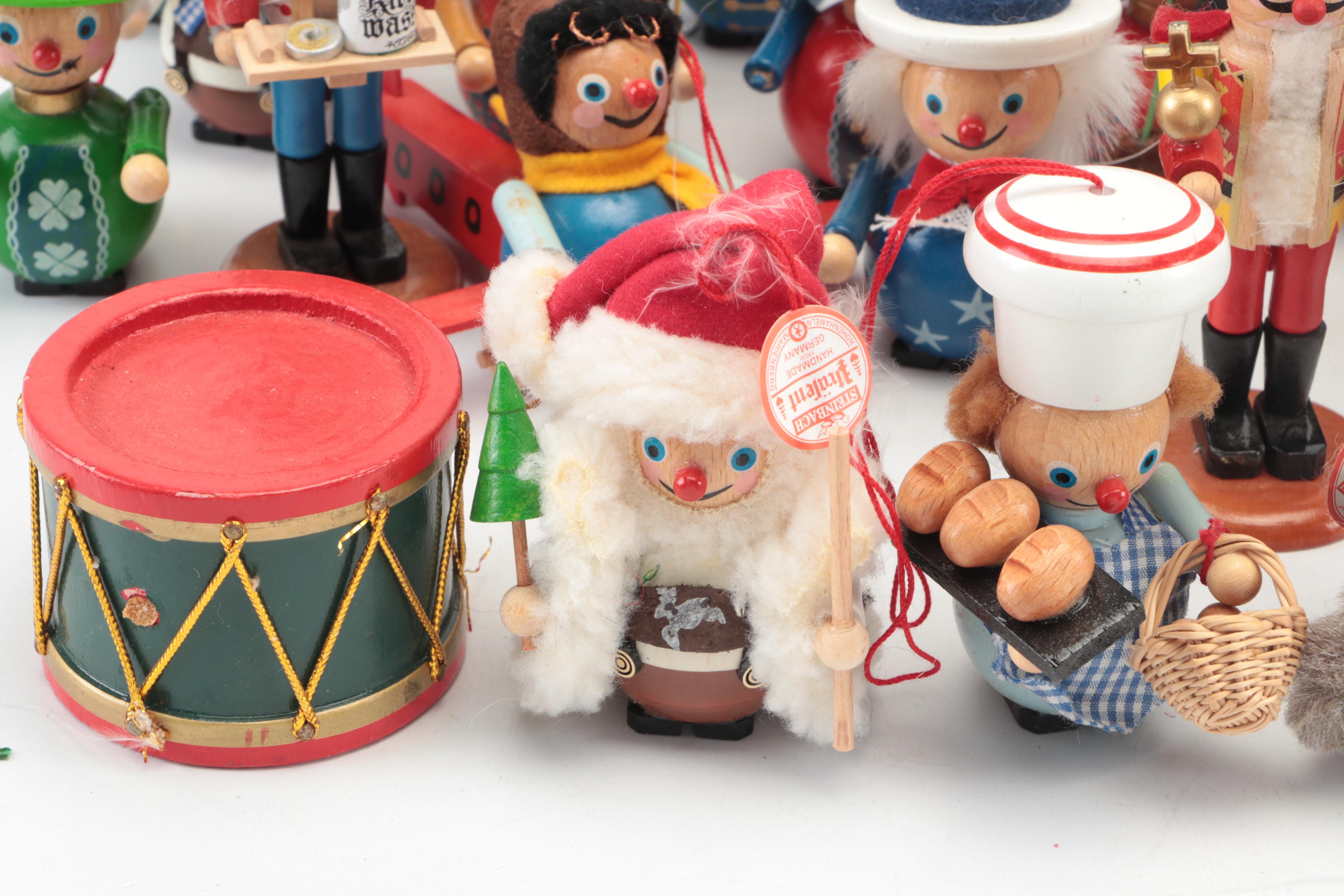 Steinbach German Wooden Christmas Ornaments and Nutcrackers
