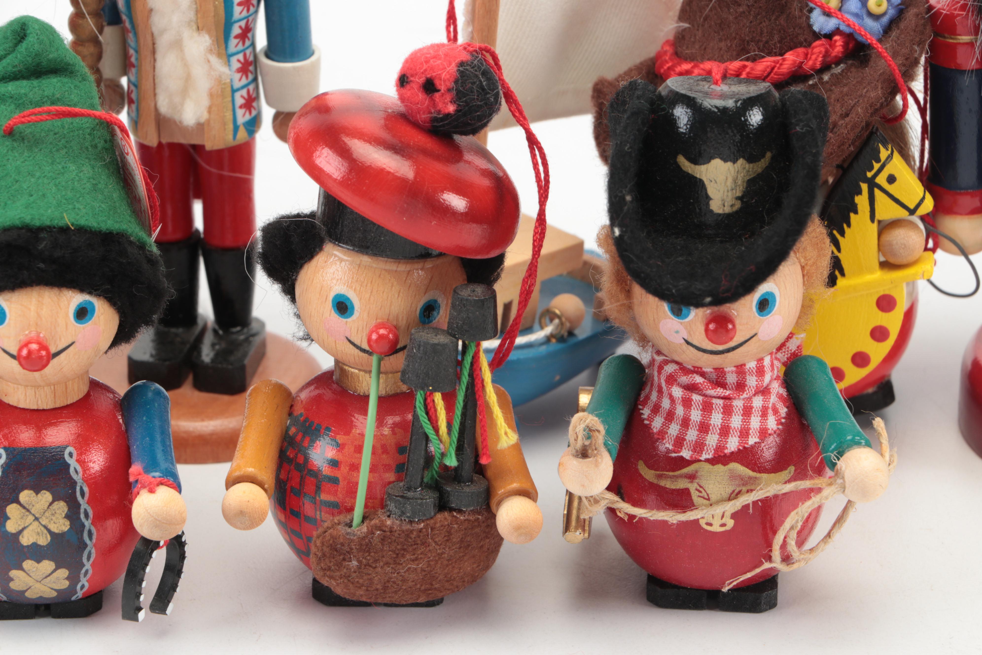 Steinbach German Wooden Christmas Ornaments and Nutcrackers