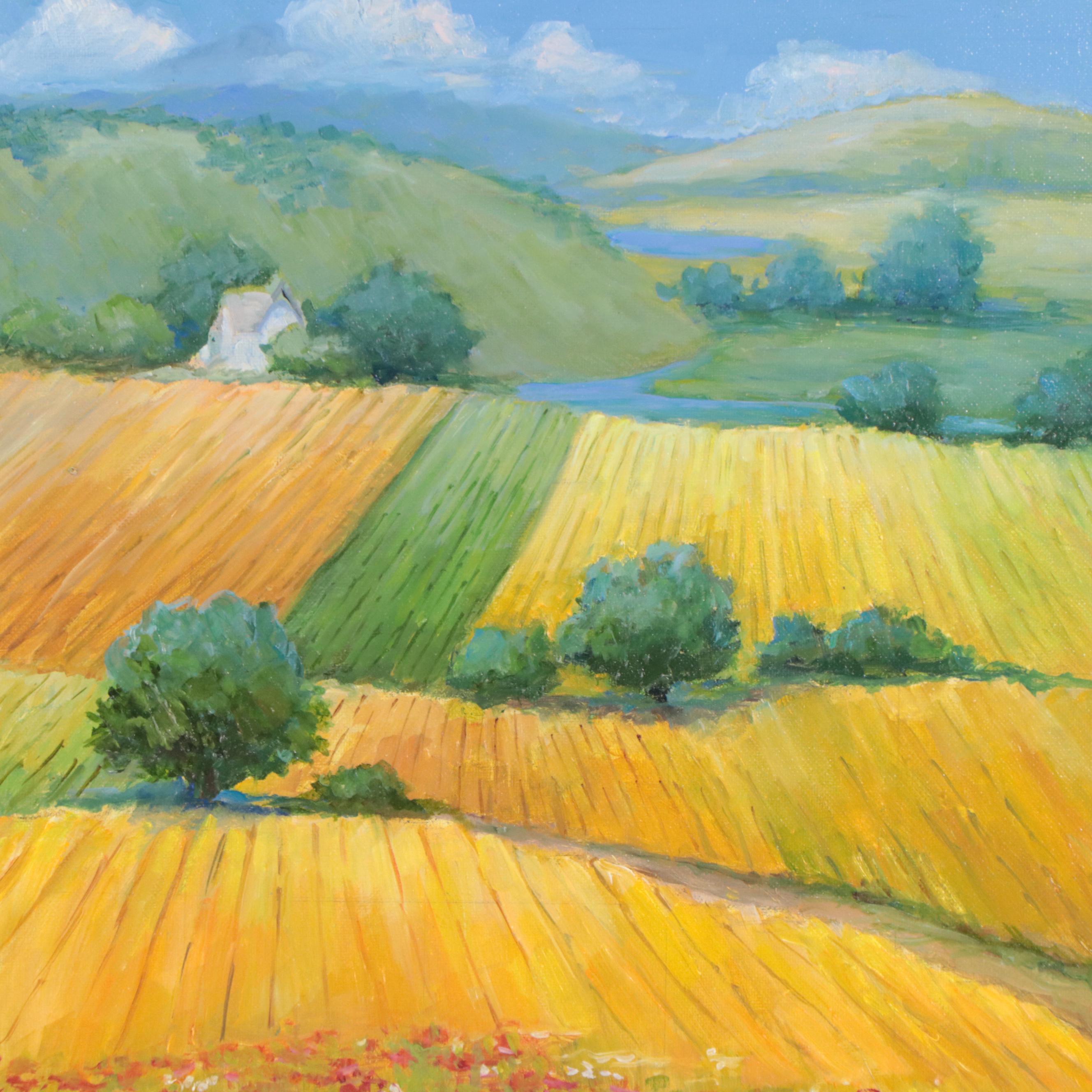 Nataliya Shlomenko Oil Painting "Rural Landscape," 2023